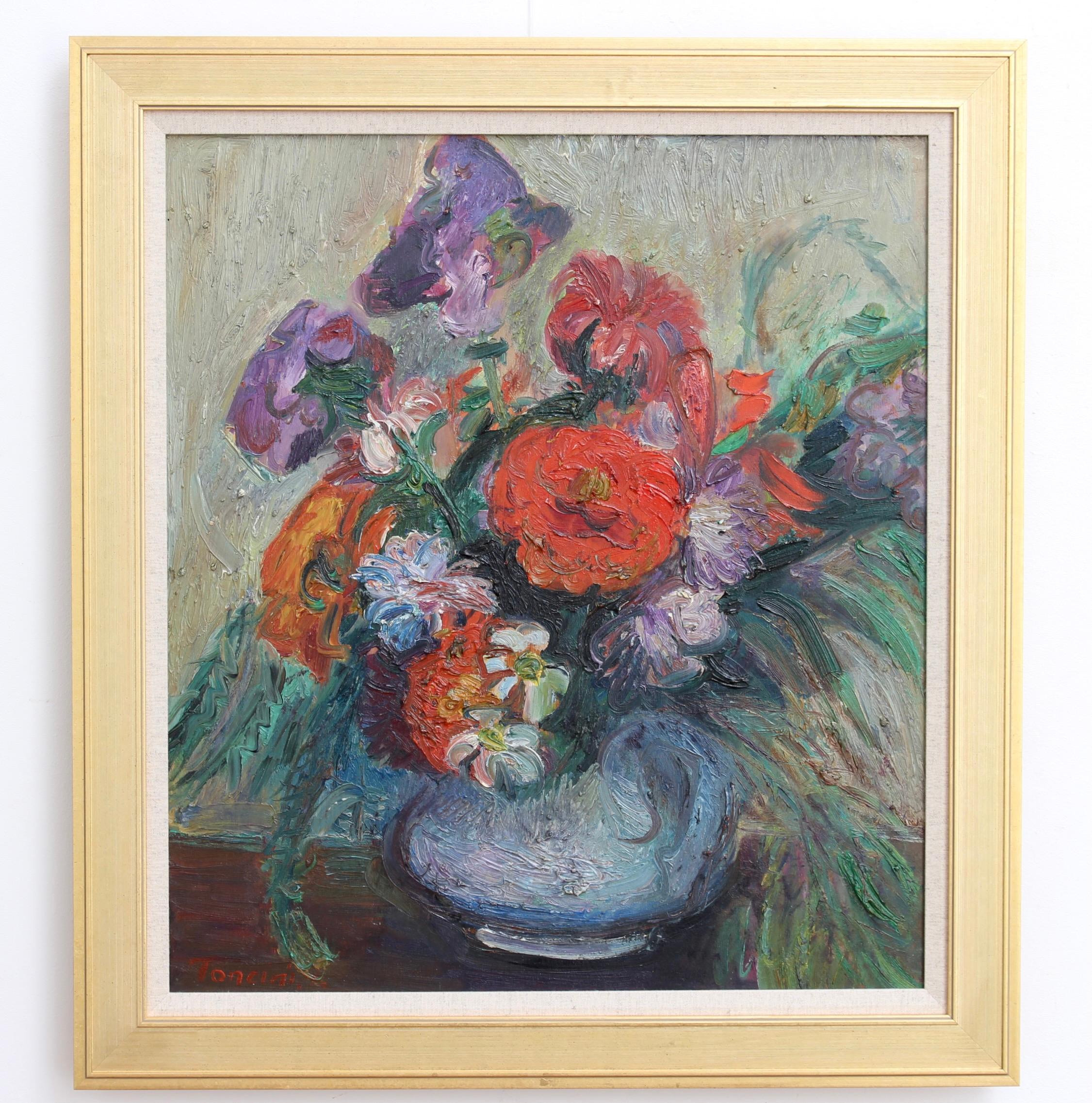 Bouquet de Fleurs - Painting by Louis Toncini