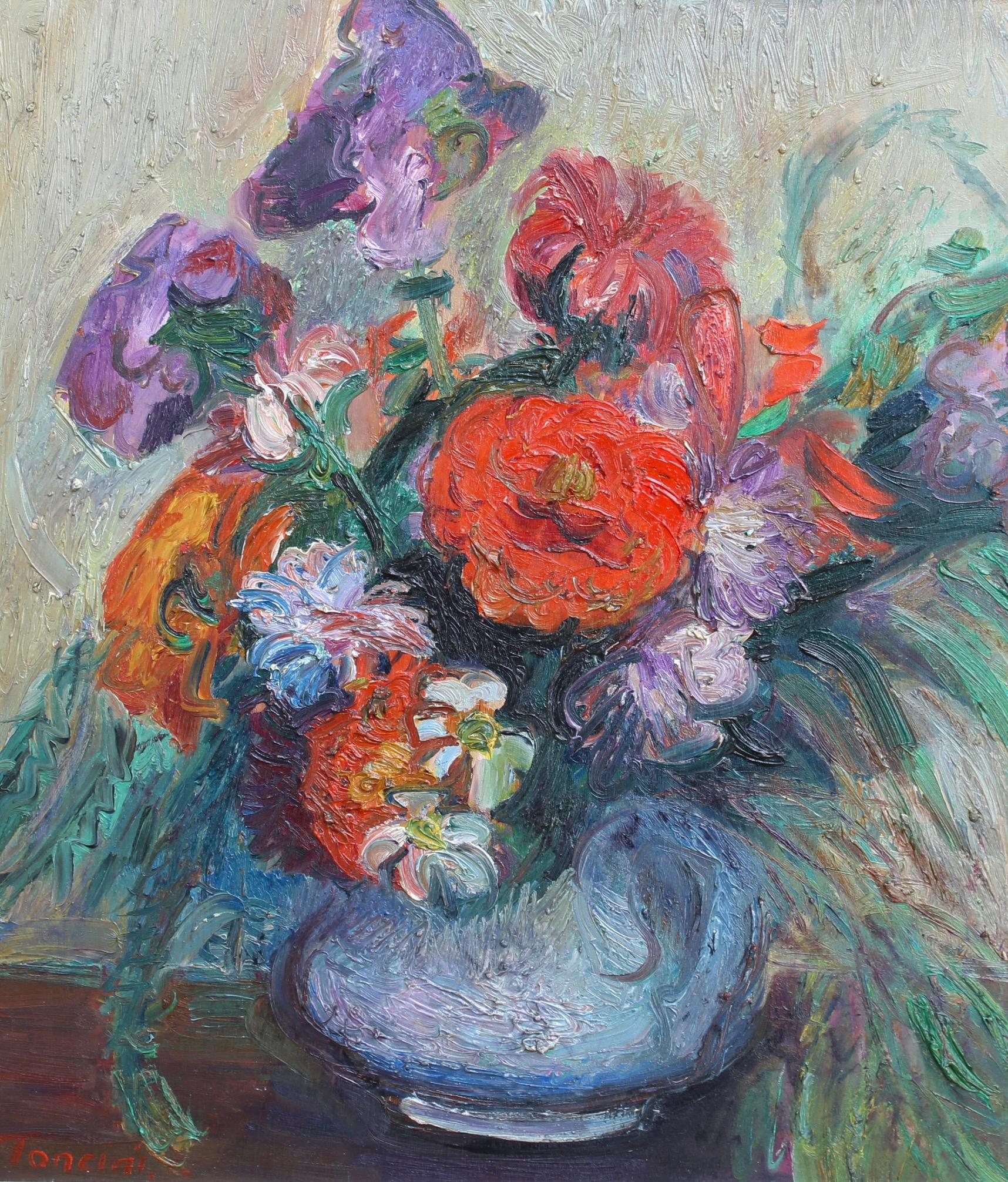 Louis Toncini Still-Life Painting - Bouquet de Fleurs