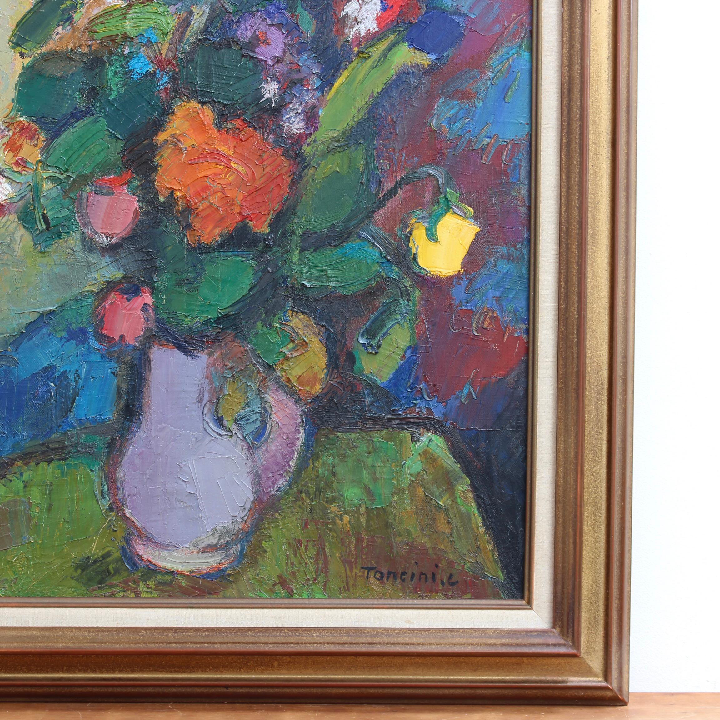 'Bouquet of Flowers' Still Life Oil Painting For Sale 9