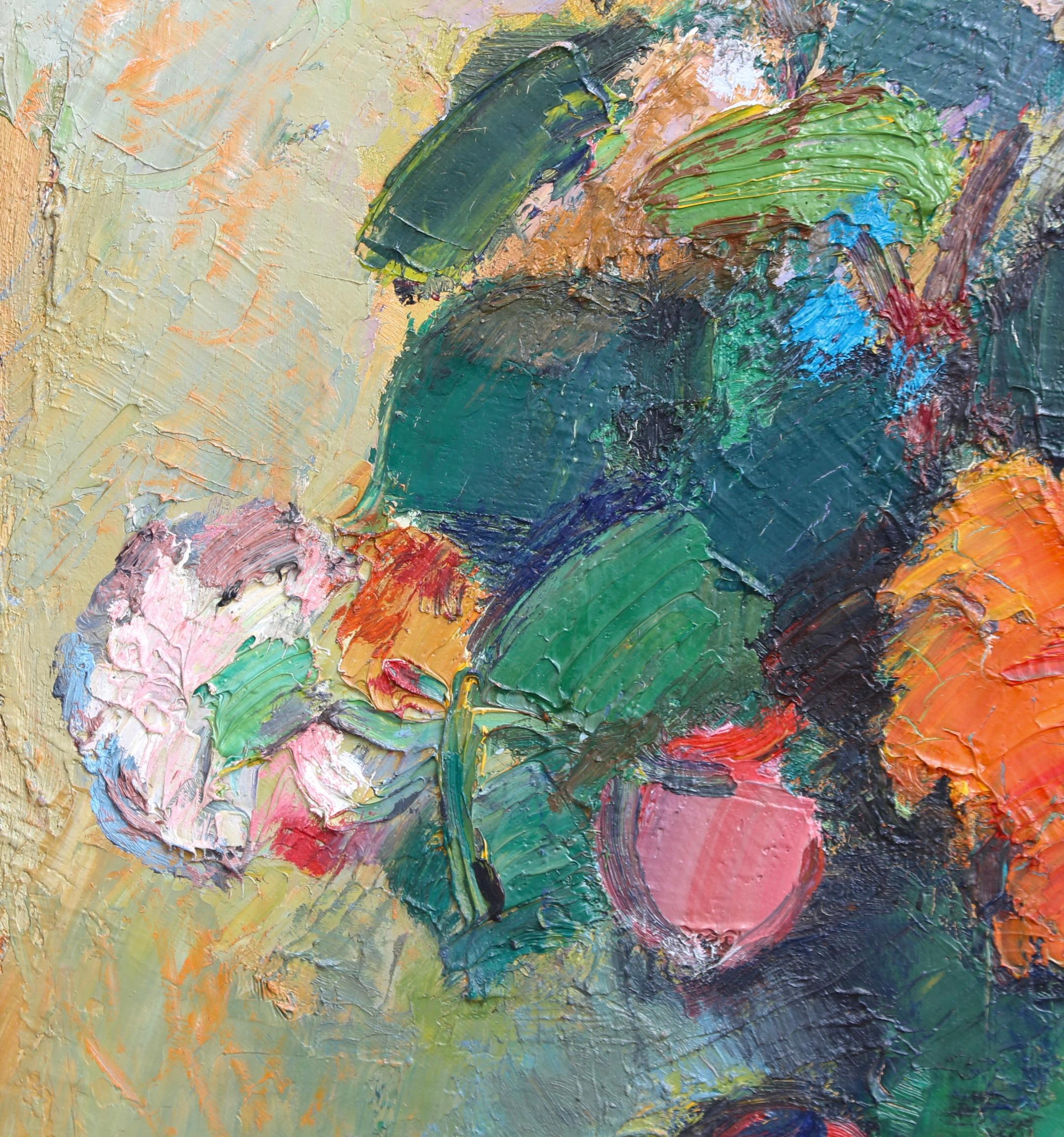 'Bouquet of Flowers' Still Life Oil Painting For Sale 14