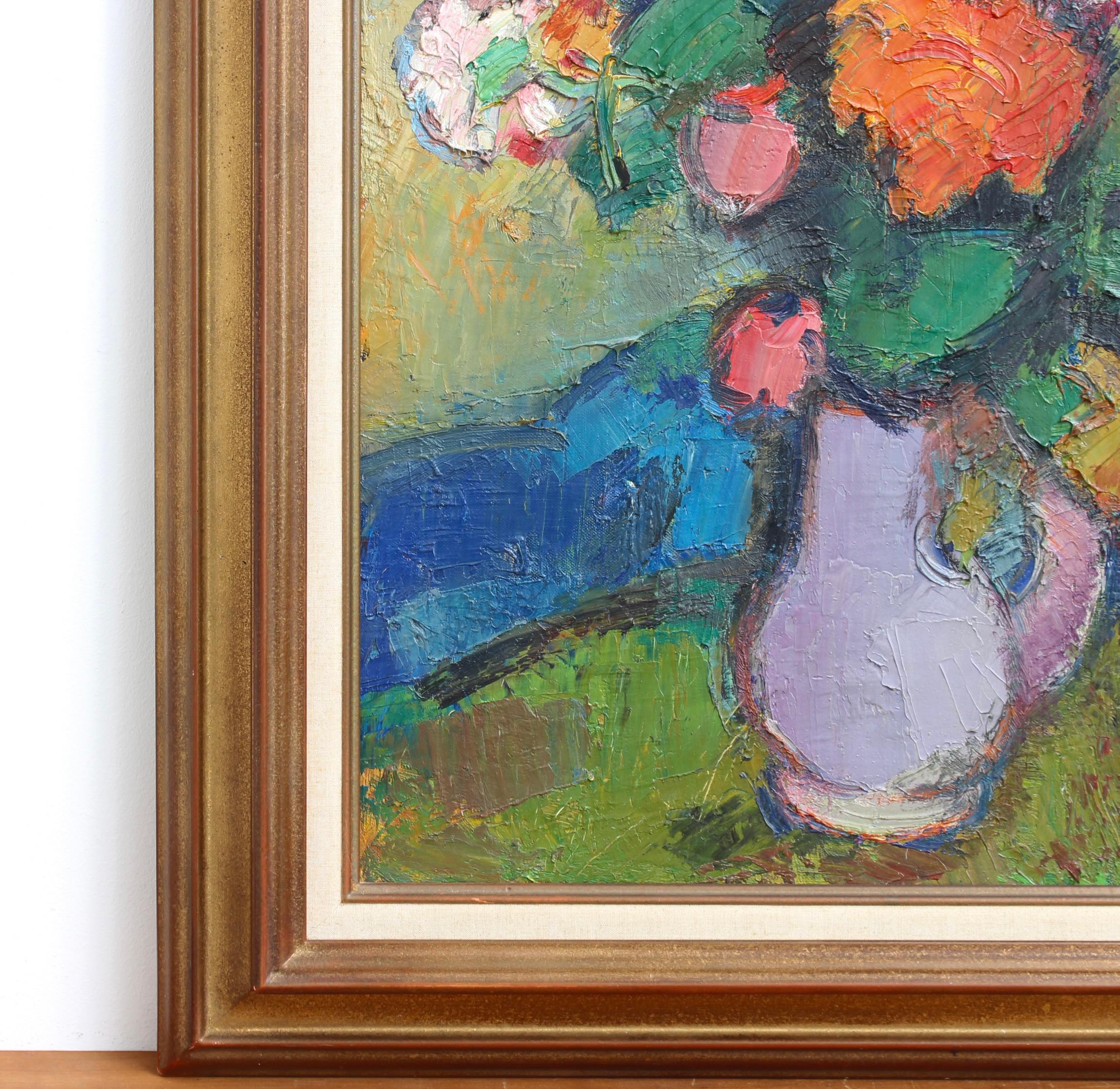 'Bouquet of Flowers' Still Life Oil Painting For Sale 5