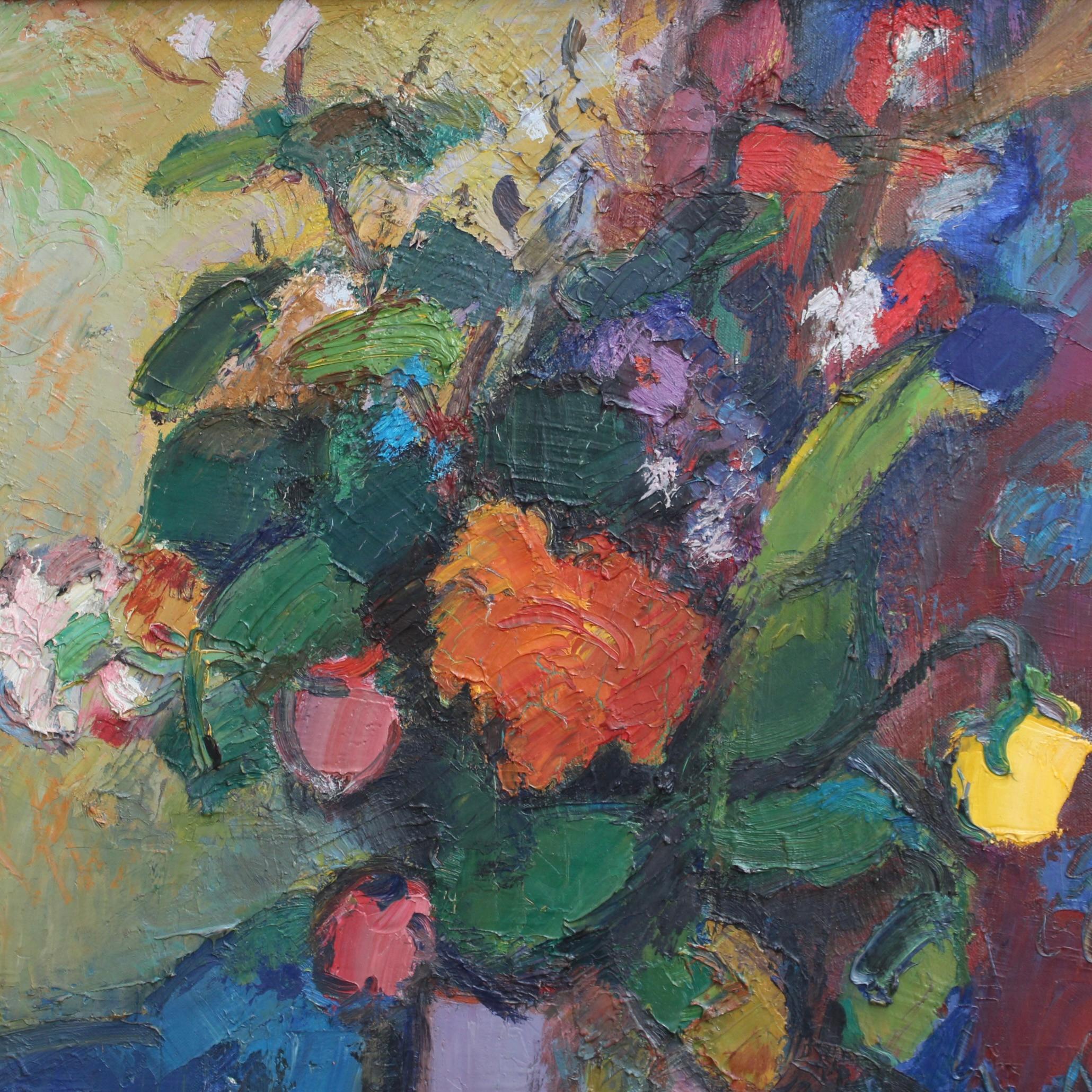 'Bouquet of Flowers' Still Life Oil Painting For Sale 7