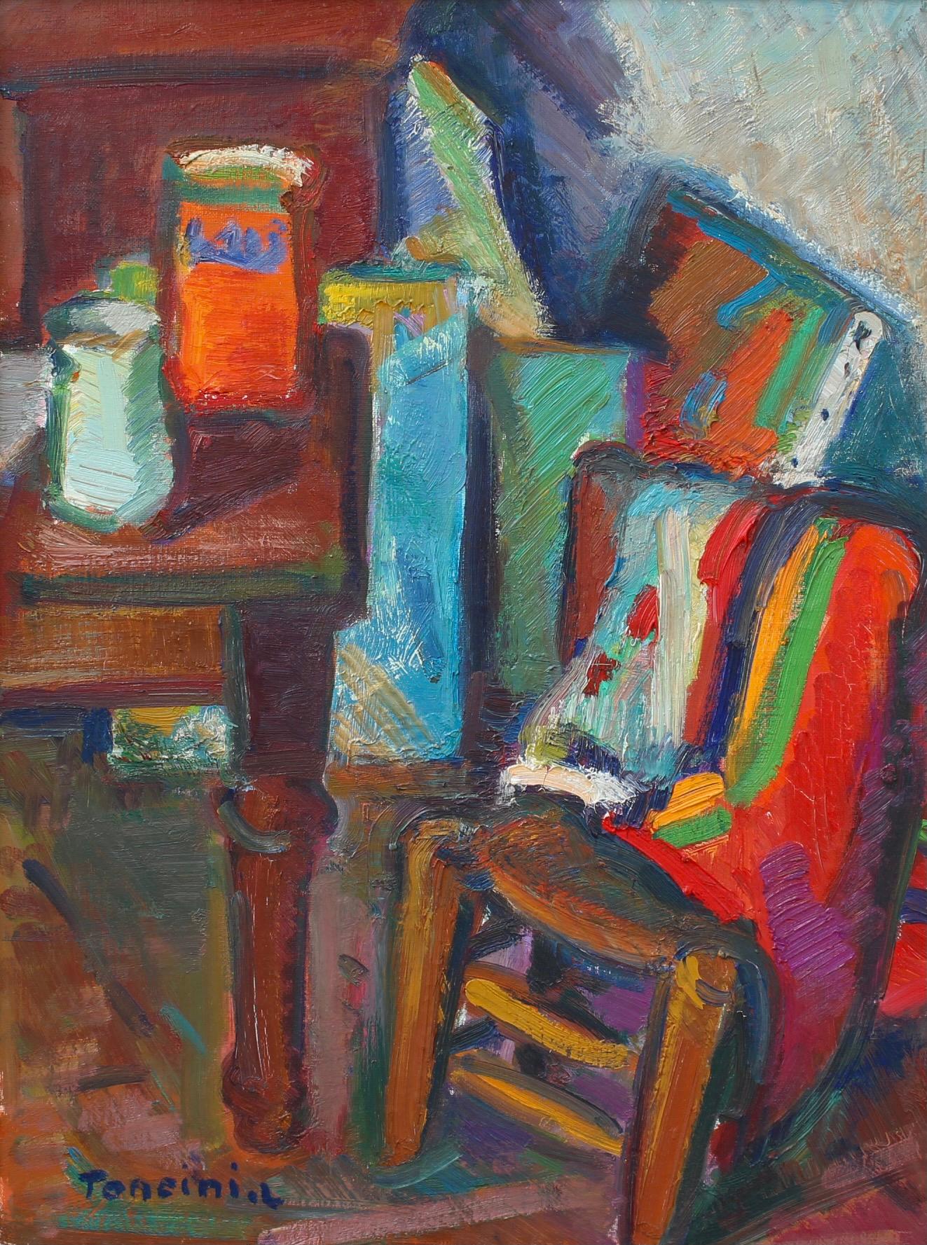 Louis Toncini Still-Life Painting - The Artist's Studio