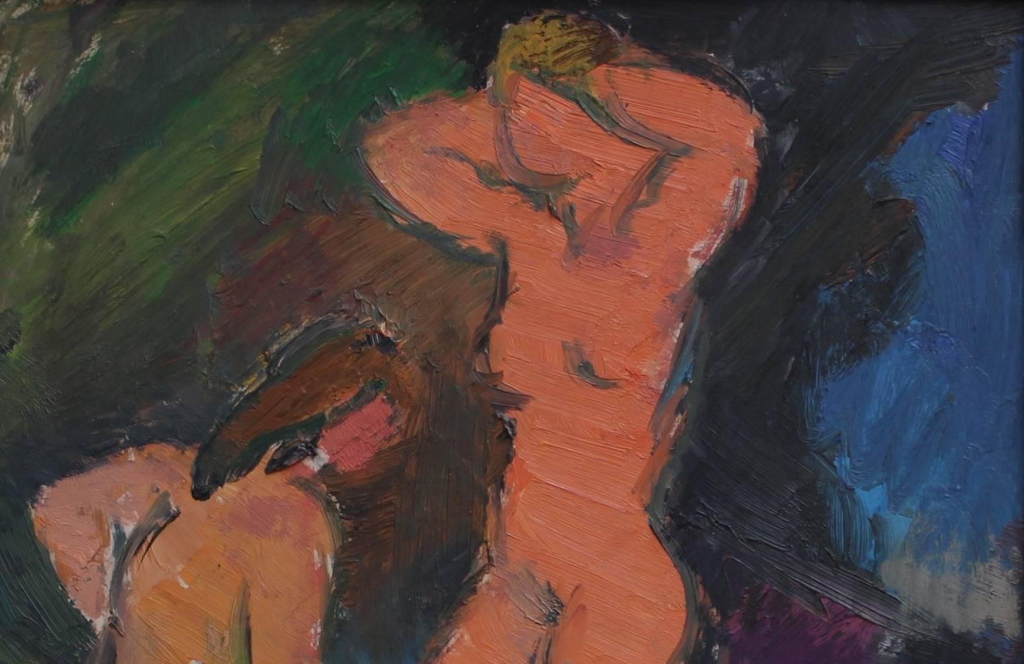 Three Nude Women - Modern Painting by Louis Toncini
