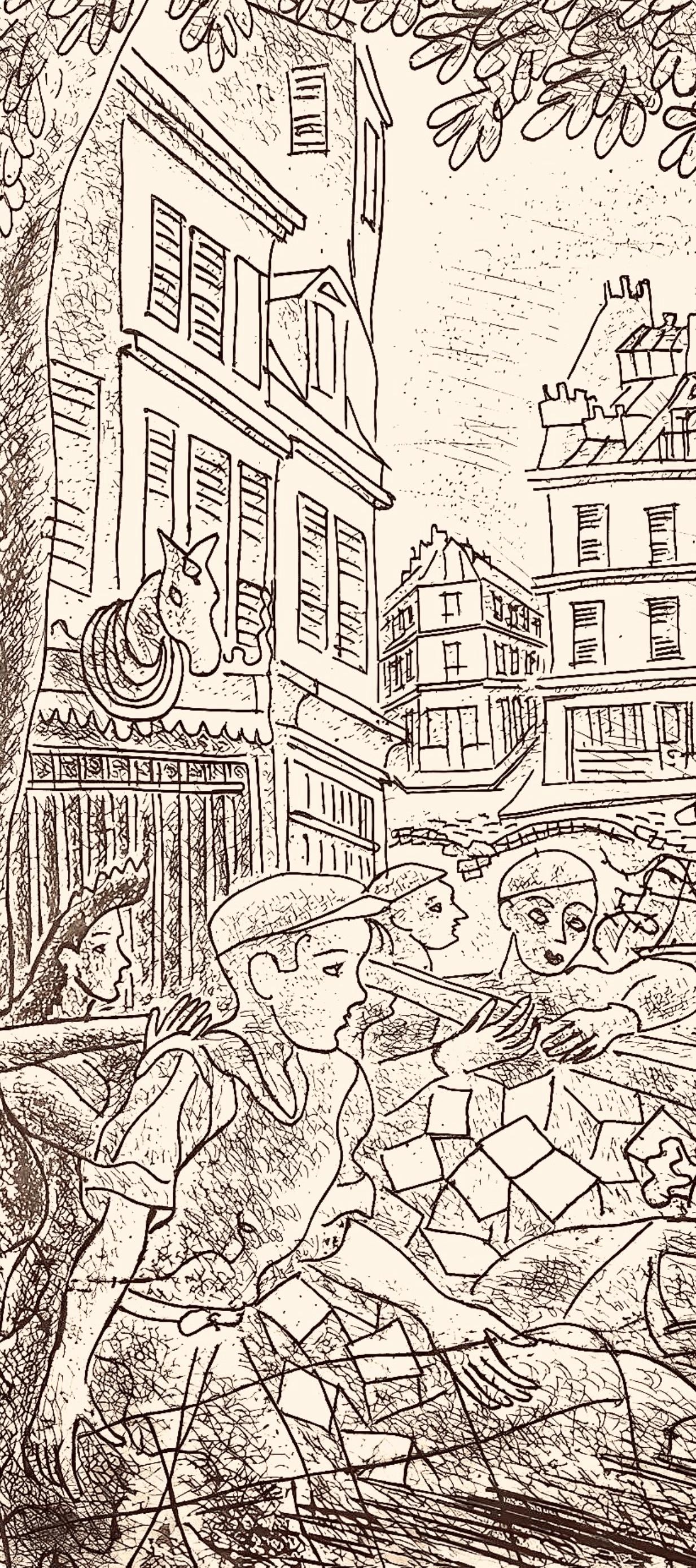 Touchagues, Jours de gloire, Histoire de la libération de Paris (d'après) - Print de Louis Touchagues