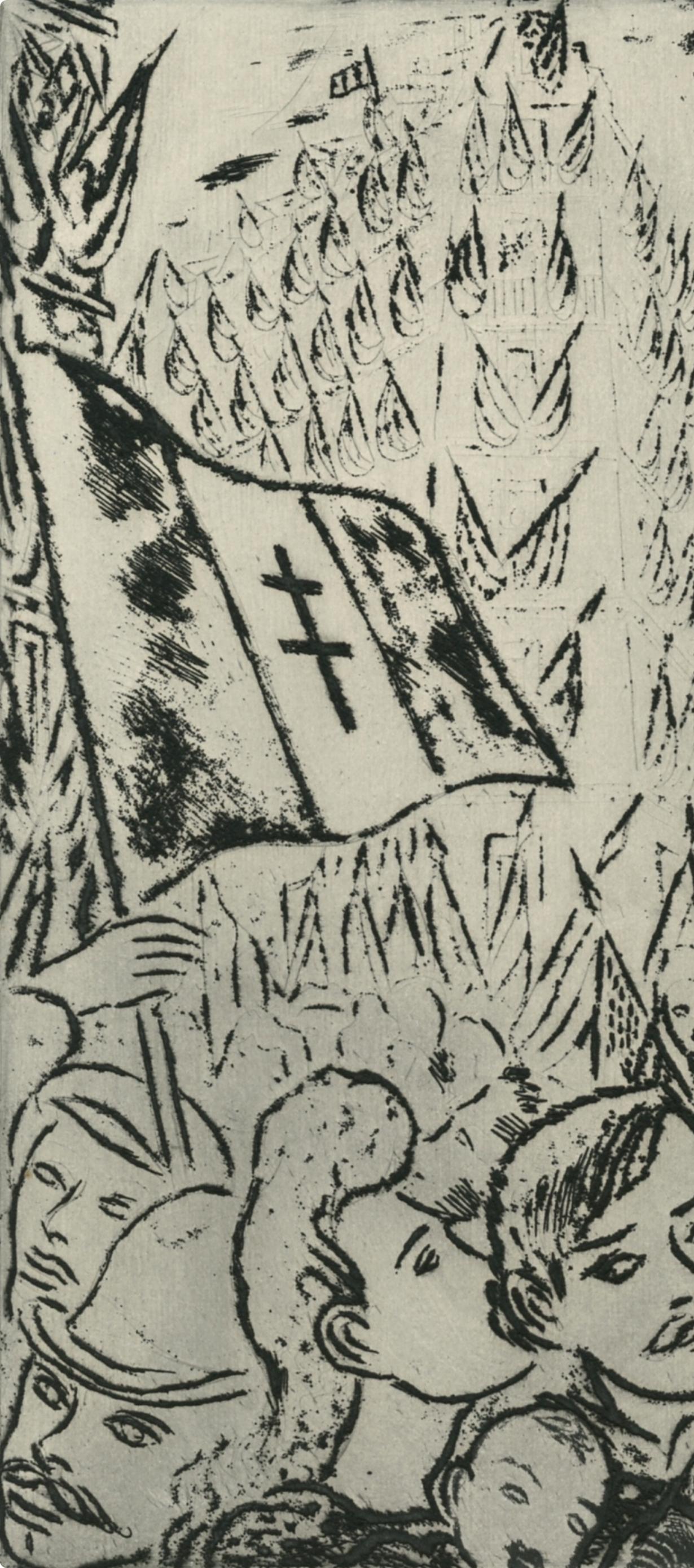 Touchagues, Jours de gloire, Histoire de la libération de Paris (d'après) - Moderne Print par Louis Touchagues