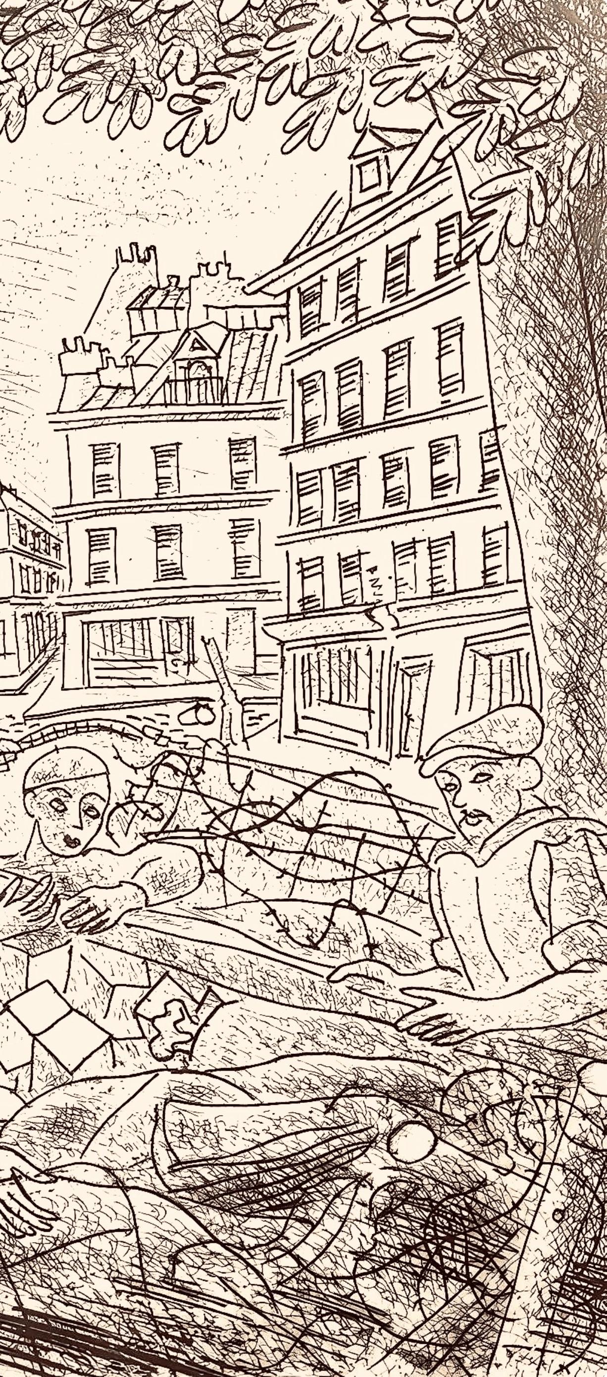 Touchagues, Jours de gloire, Histoire de la libération de Paris (d'après) - Moderne Print par Louis Touchagues