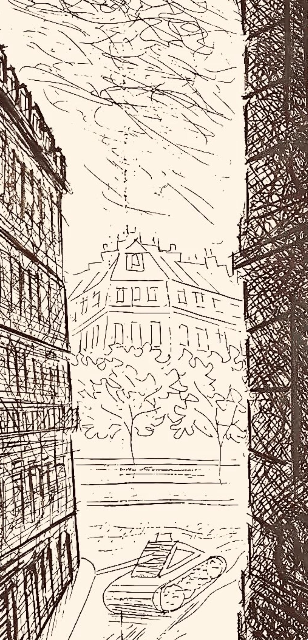 Touchagues, Jours de gloire, Histoire de la libération de Paris (nach) (Beige), Figurative Print, von Louis Touchagues