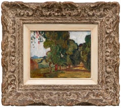 Allée d’arbres (Tree Alley) - Fauvist Oil on Canvas Landscape, c. 1908, Signed