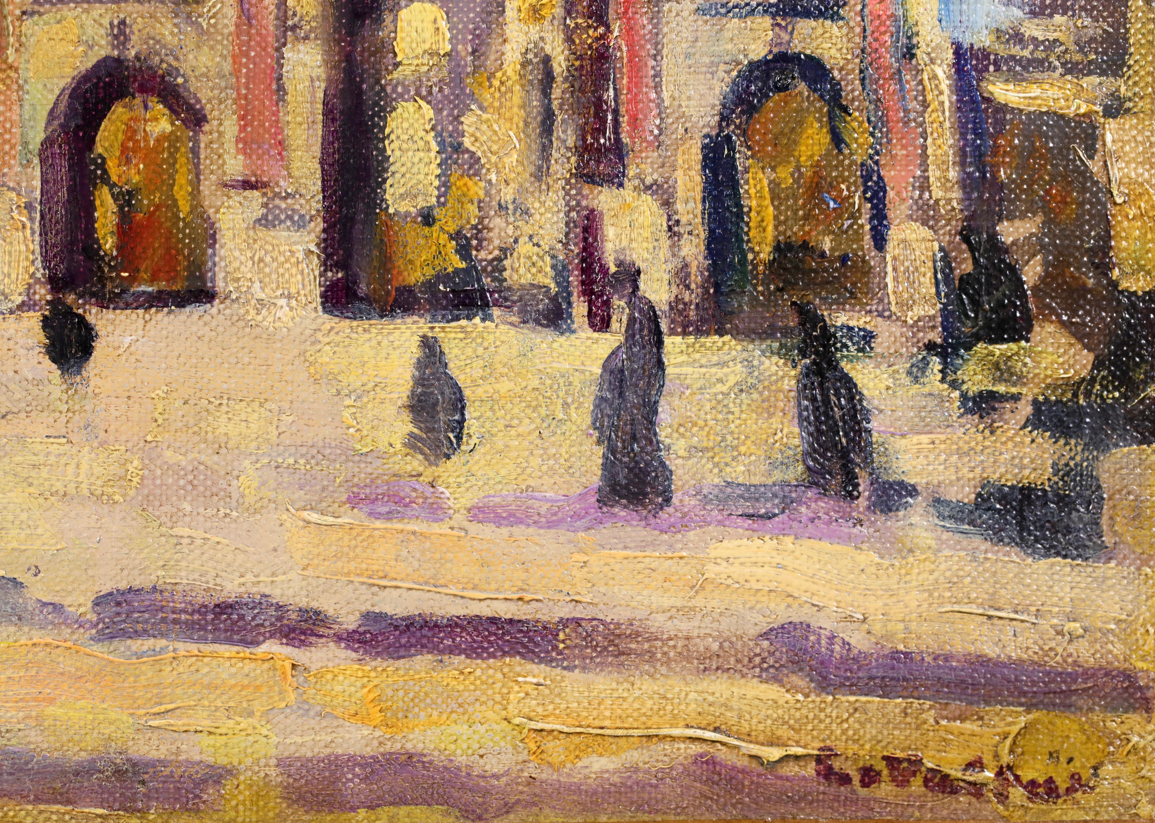 Arc du Carrousel du Louvre - Figures fauves dans un paysage urbain Huile de Louis Valtat en vente 3