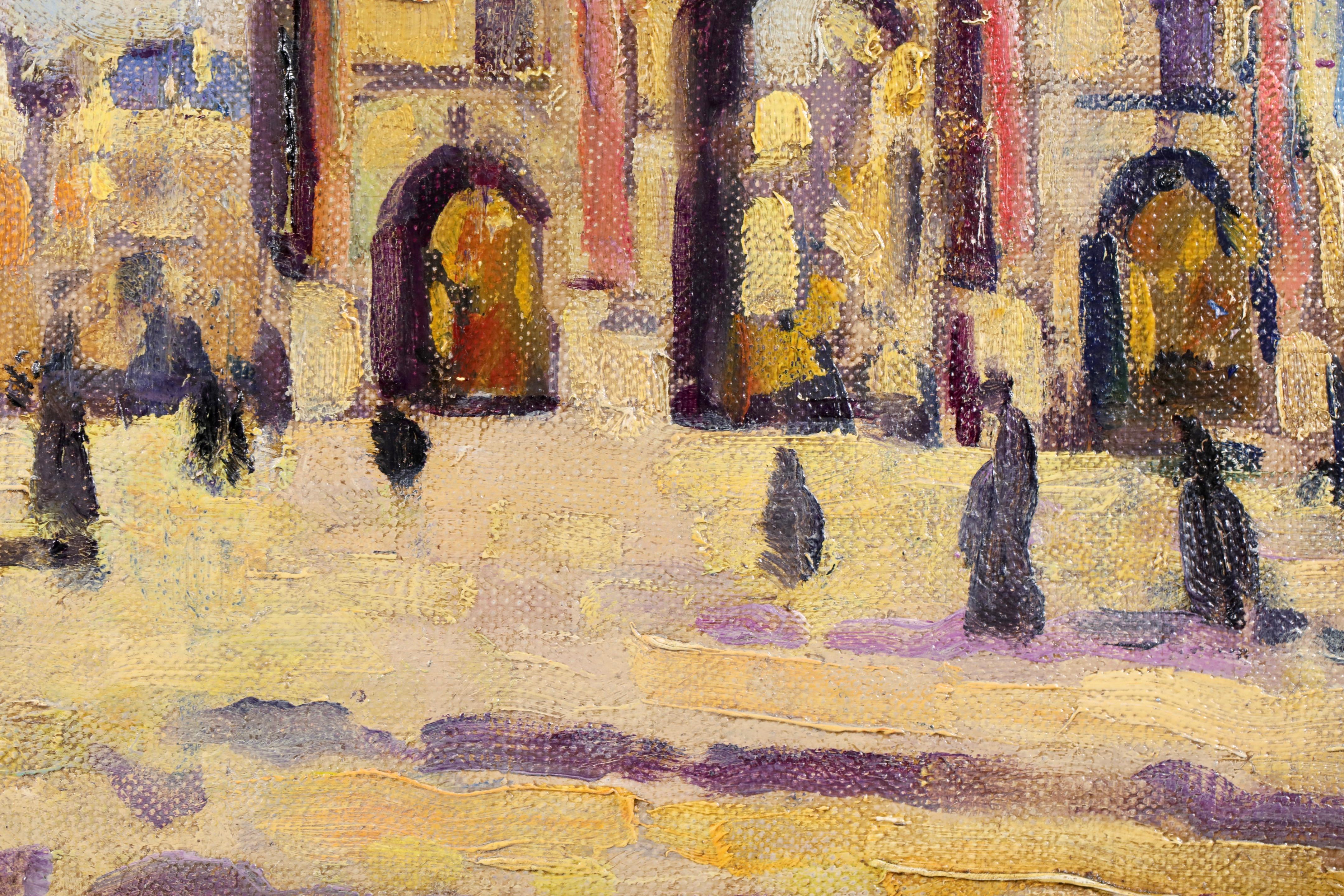 Arc du Carrousel du Louvre - Figures fauves dans un paysage urbain Huile de Louis Valtat en vente 4