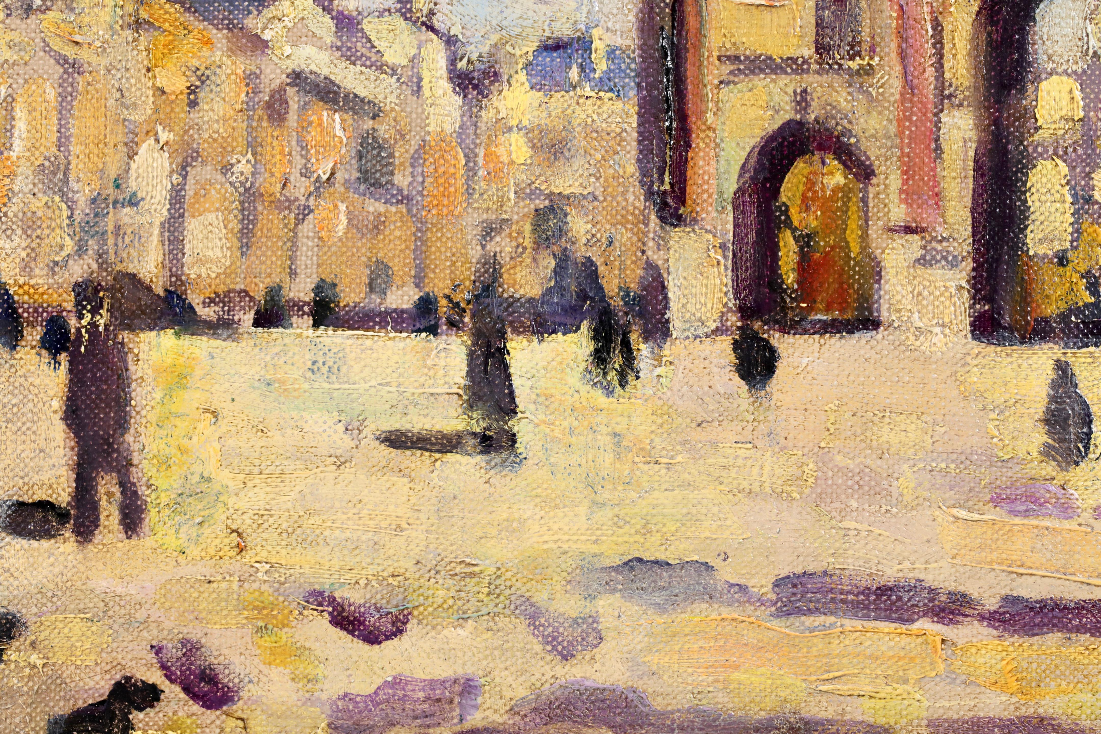 Arc du Carrousel du Louvre - Figures fauves dans un paysage urbain Huile de Louis Valtat en vente 5