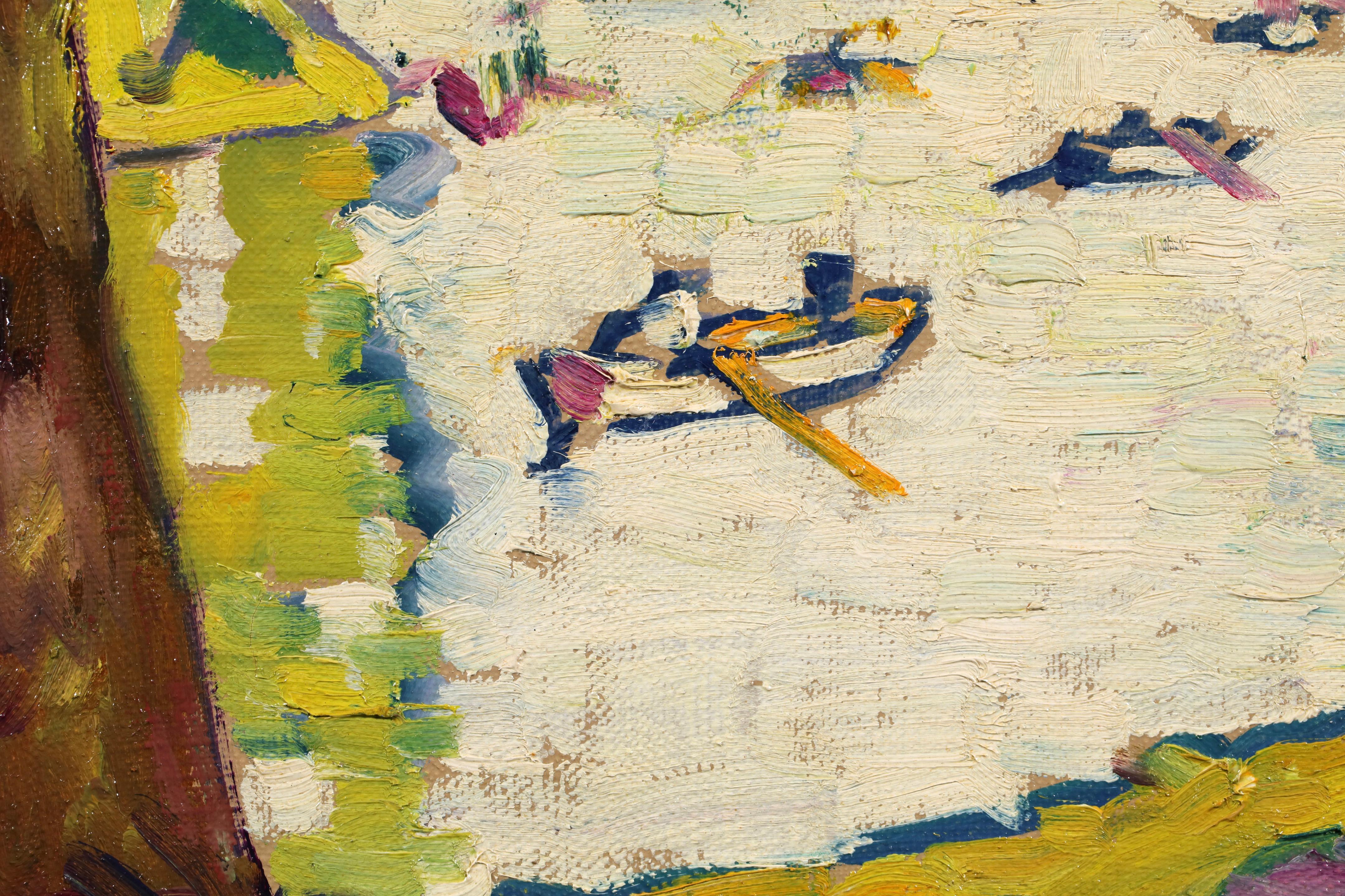 Barques au Bois de Boulogne - Peinture à l'huile fauviste de Louis Valtat en vente 6