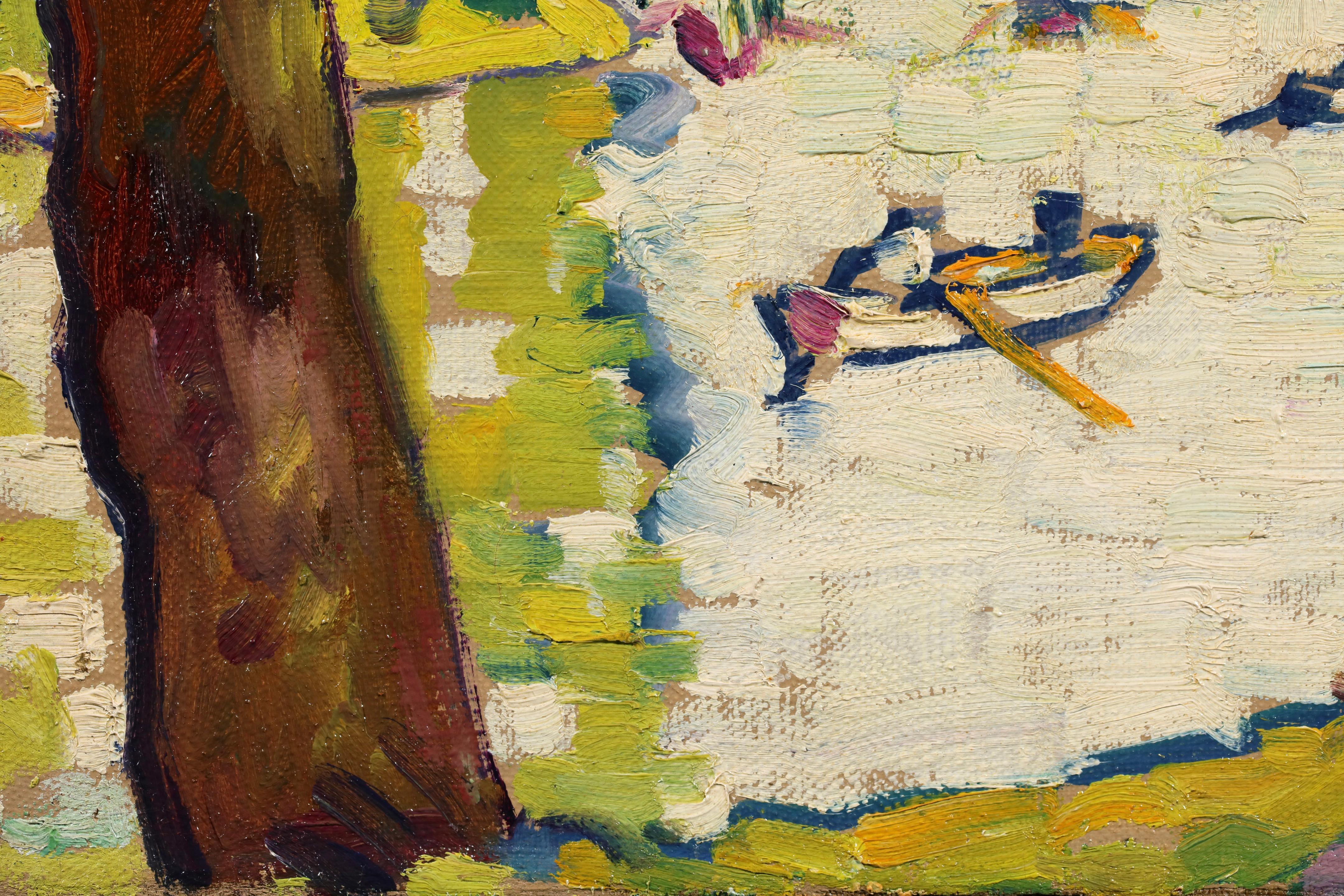 Barques au Bois de Boulogne - Peinture à l'huile fauviste de Louis Valtat en vente 7