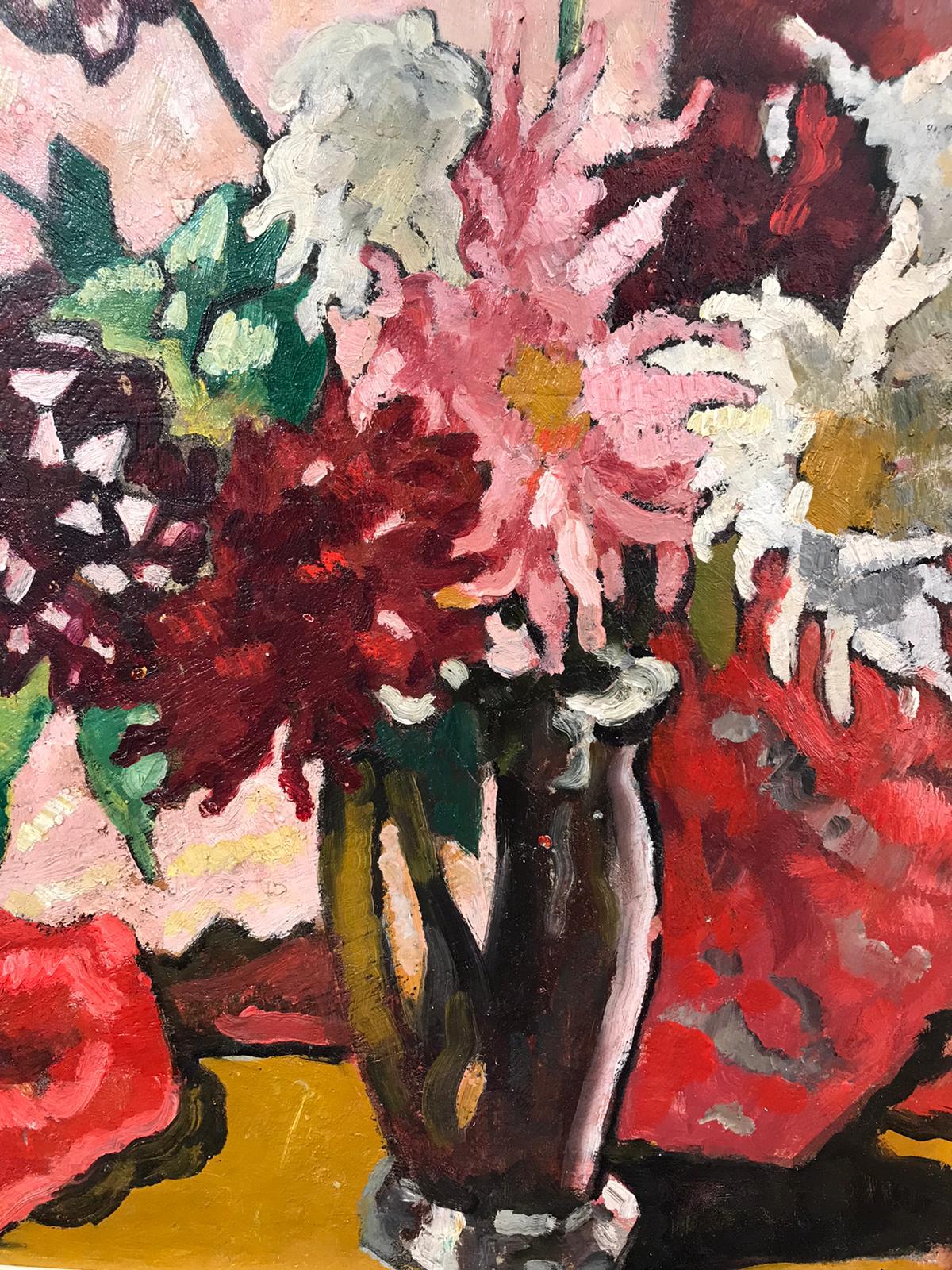 Bouquet de dahlias - Fauvist Painting by Louis Valtat