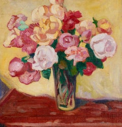 Bouquet de Roses - Fauvist Still Life Flowers Oil Painting by Louis Valtat