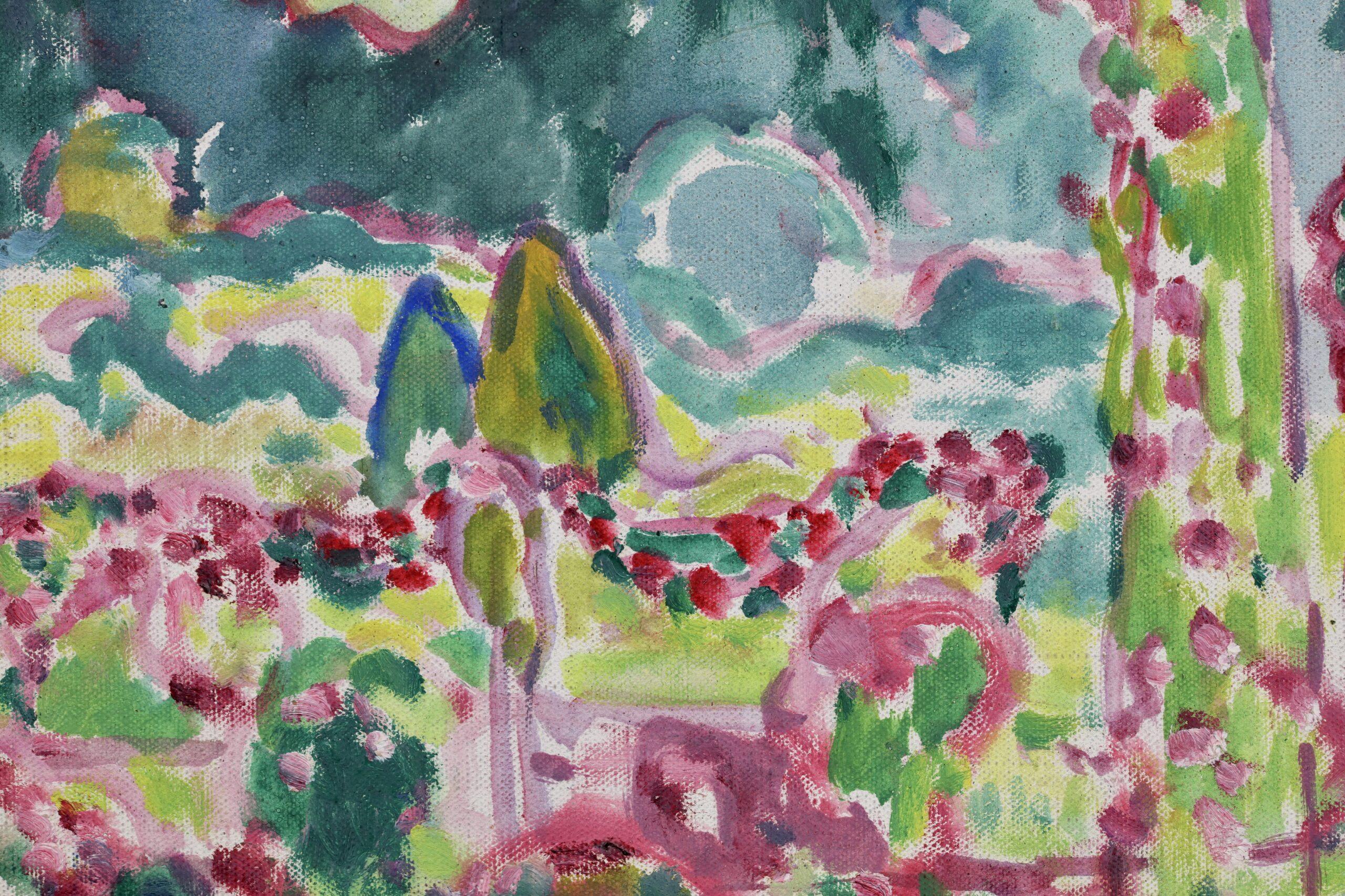 La Roses de Bagatelle - Peinture à l'huile fauviste de Louis Valtat en vente 1