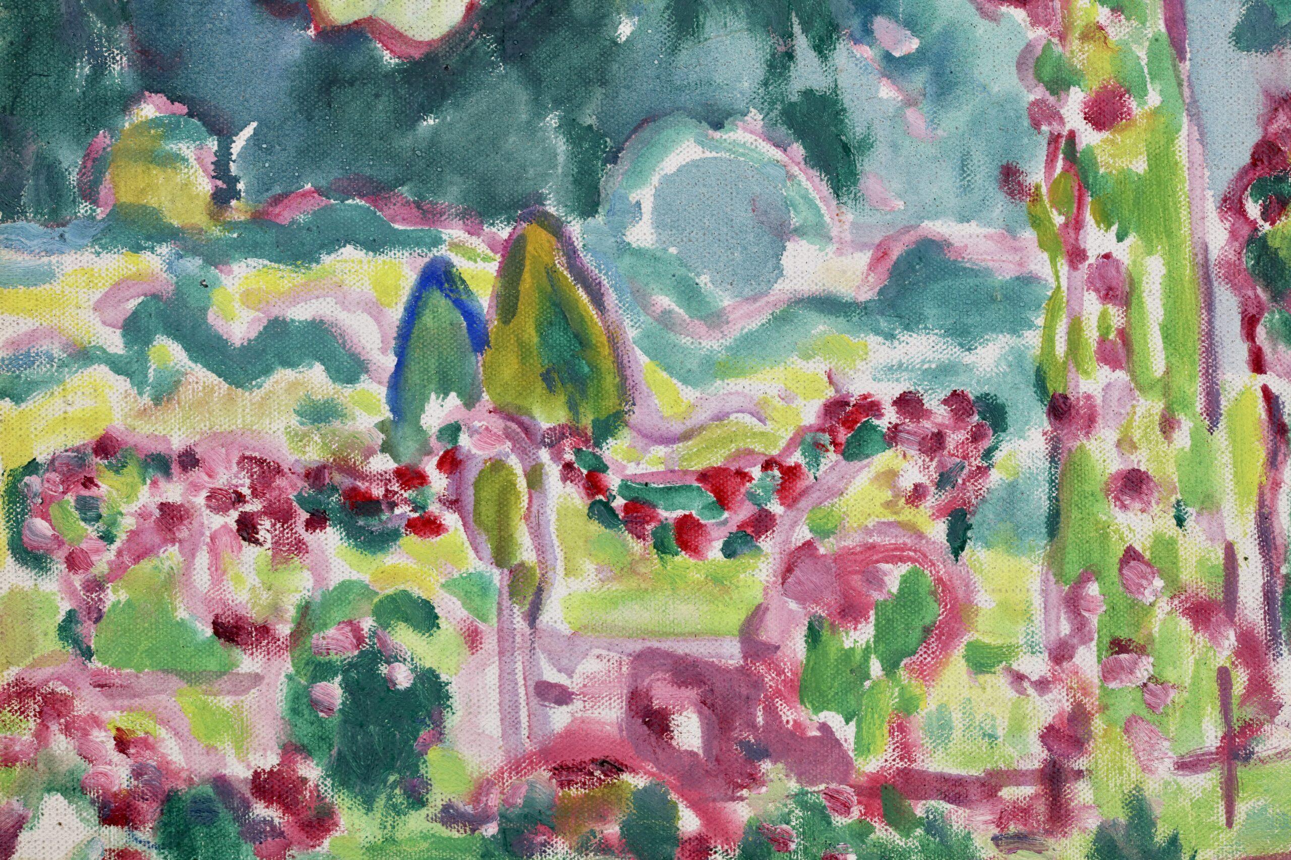 La Roses de Bagatelle - Peinture à l'huile fauviste de Louis Valtat en vente 5