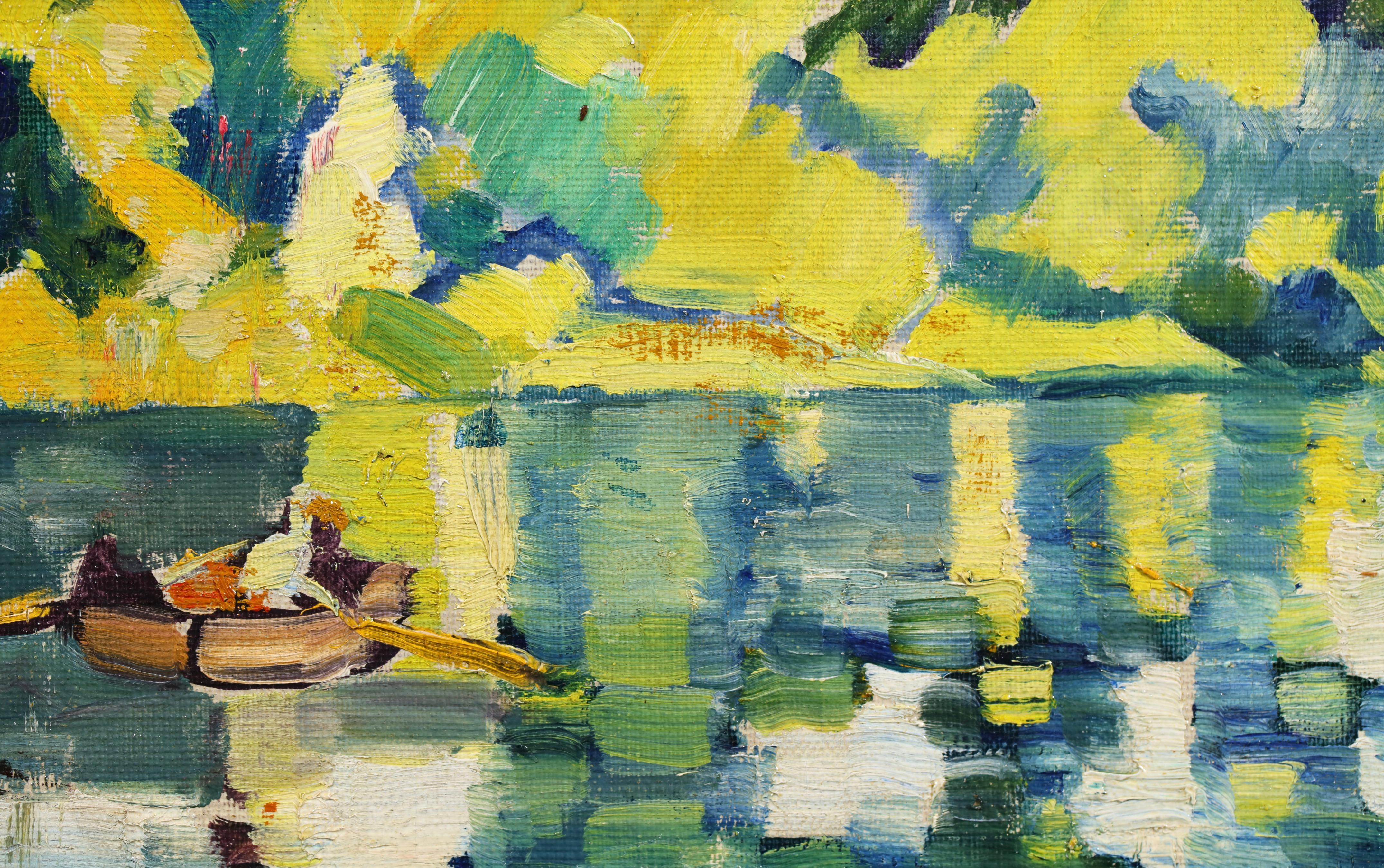 Laque du Bois de Boulogne - Peinture à l'huile fauviste de Louis Valtat en vente 3