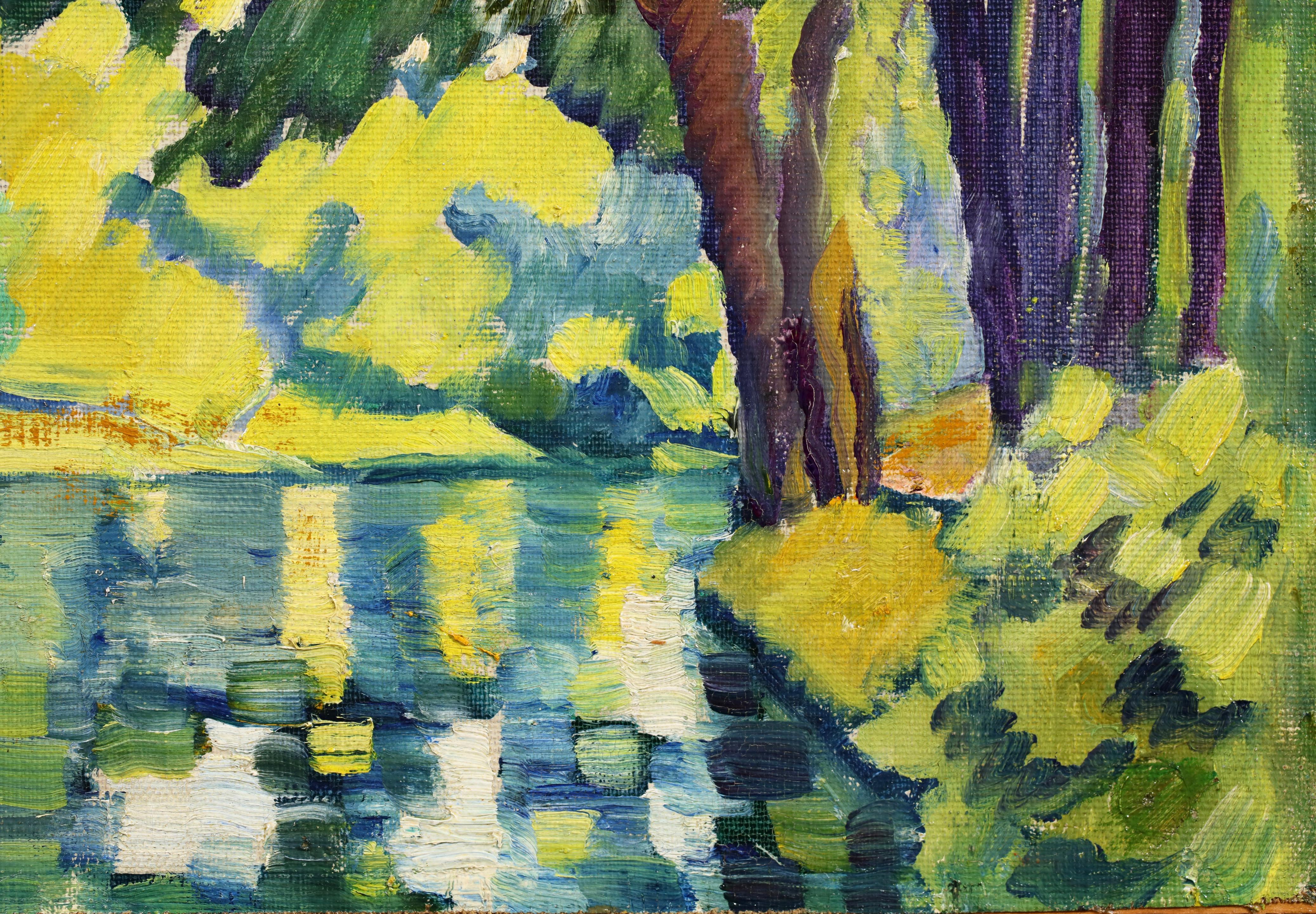 Laque du Bois de Boulogne - Peinture à l'huile fauviste de Louis Valtat en vente 6