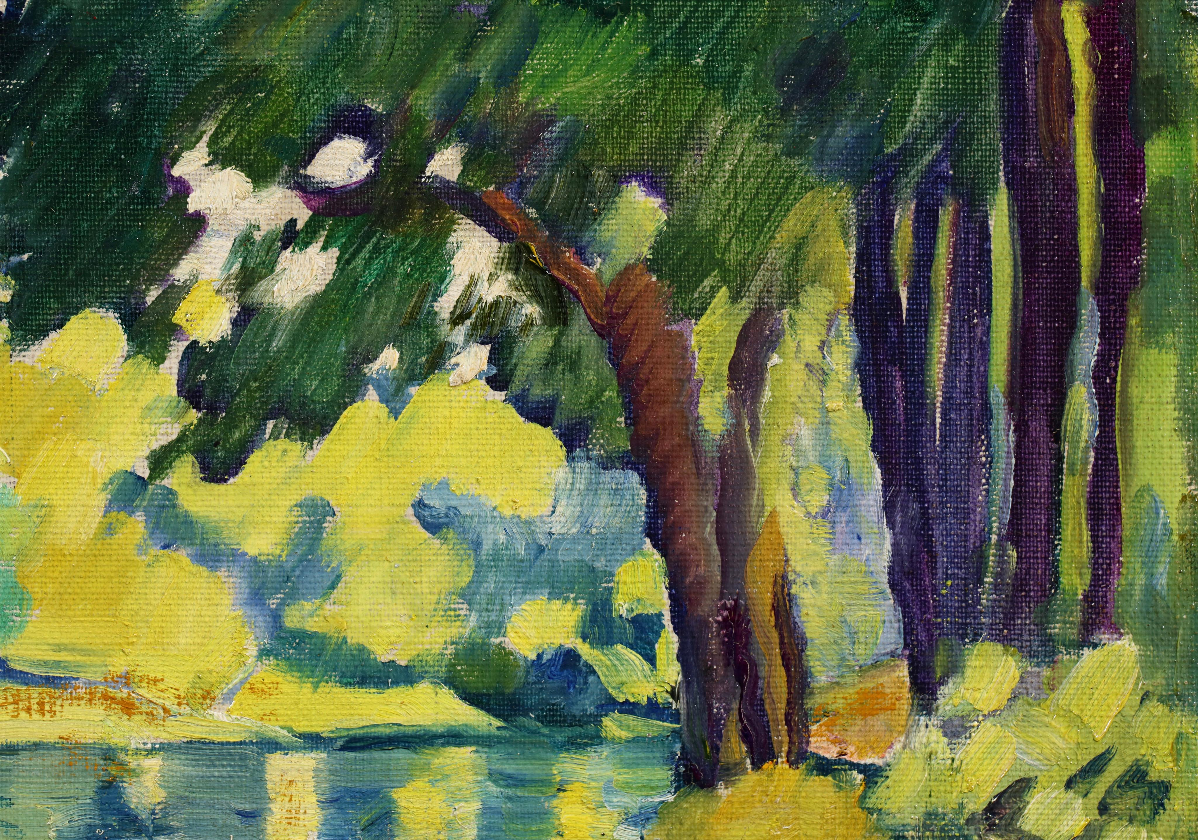 Laque du Bois de Boulogne - Peinture à l'huile fauviste de Louis Valtat en vente 7