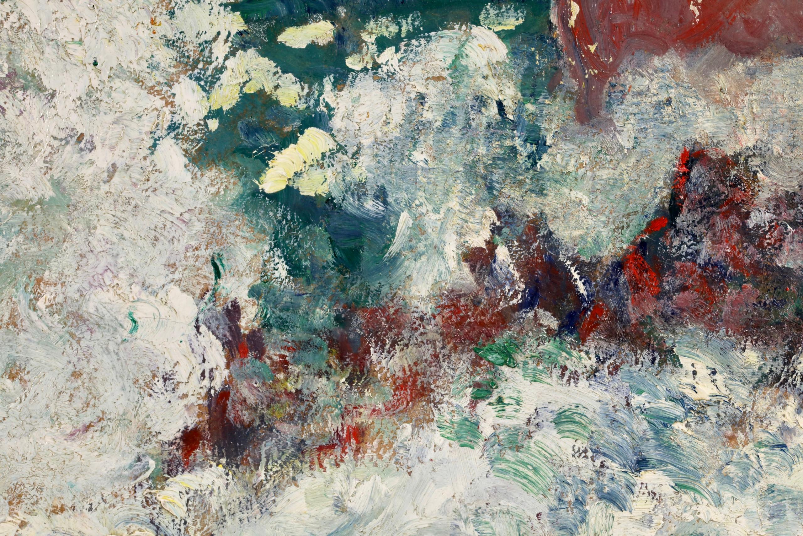 Les Vagues a Agay - Peinture à l'huile fauviste de Louis Valtat en vente 2