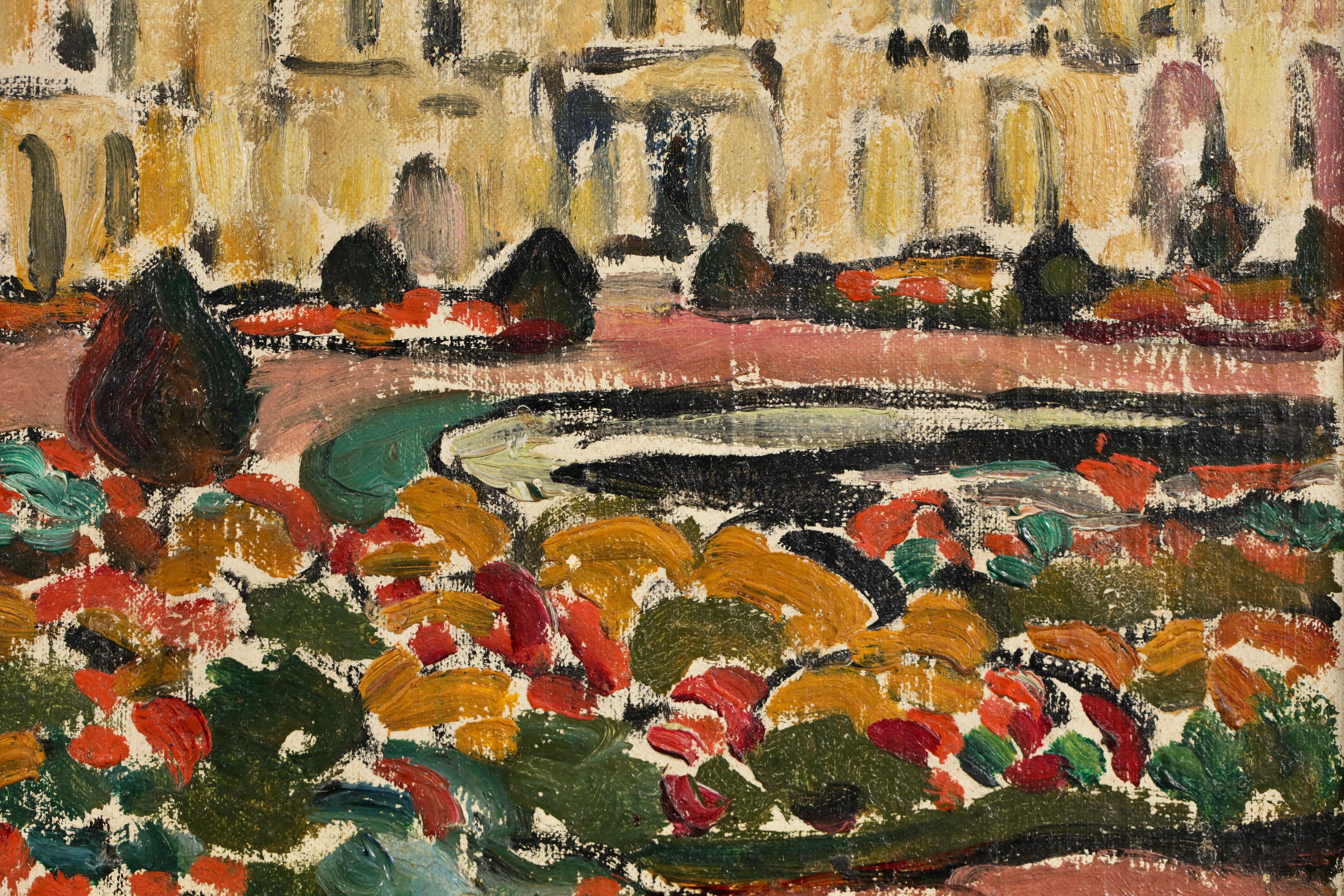 L'Orangerie de Versailles - Fauvist Landscape Oil Painting by Louis Valtat For Sale 2