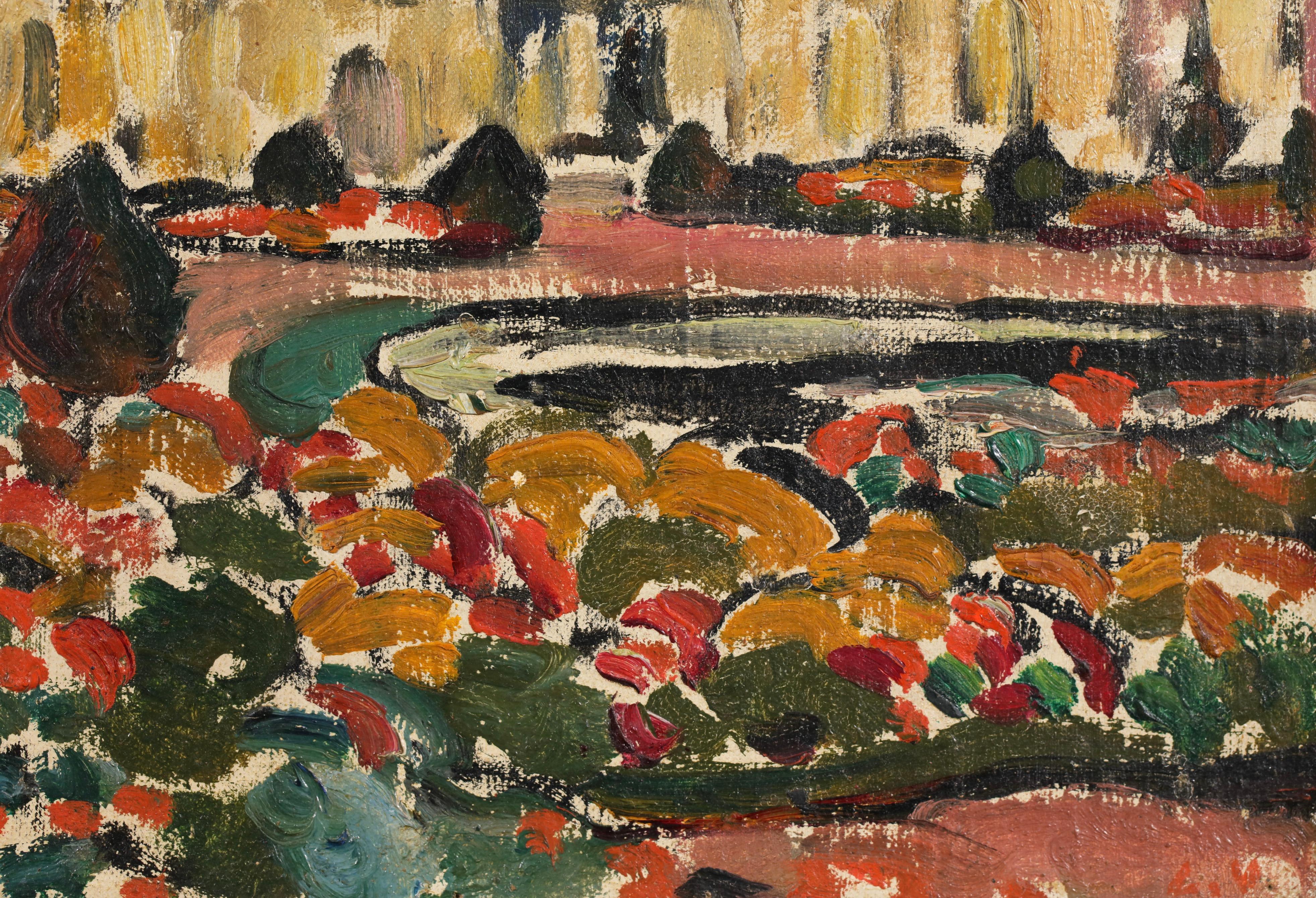 L'Orangerie de Versailles - Fauvist Landscape Oil Painting by Louis Valtat For Sale 3