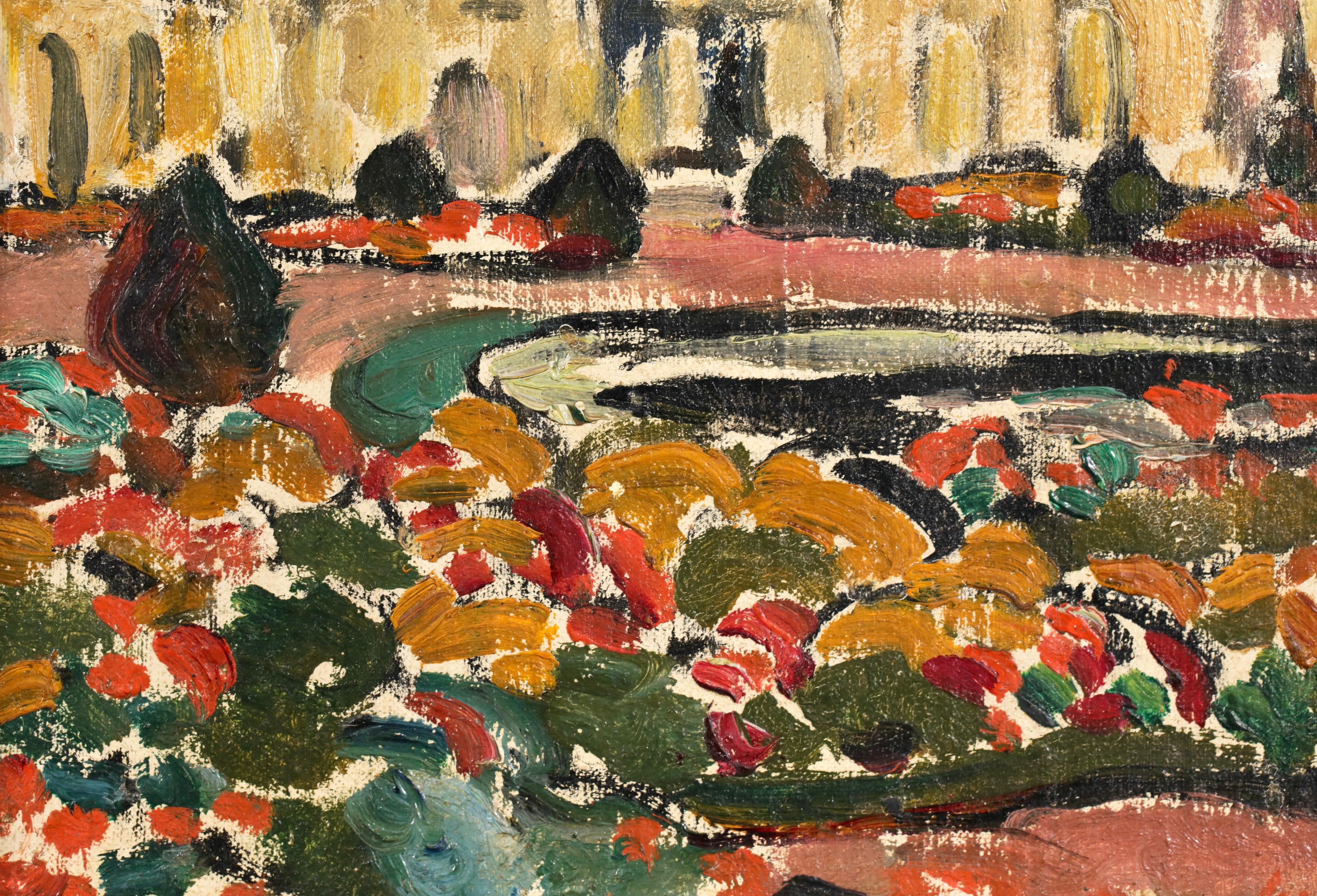 L'Orangerie de Versailles - Fauvist Landscape Oil Painting by Louis Valtat For Sale 4