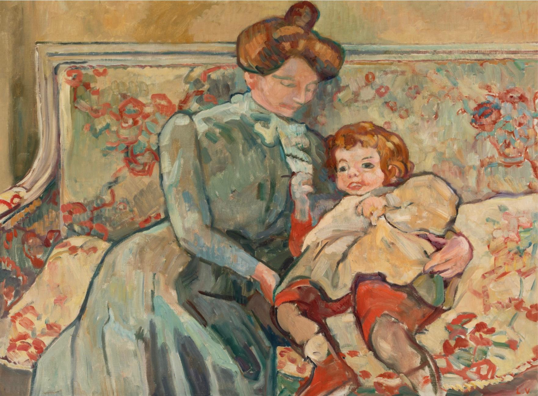 Louis Valtat Mere Et Enfant Monumental Oil Painting For Sale 3