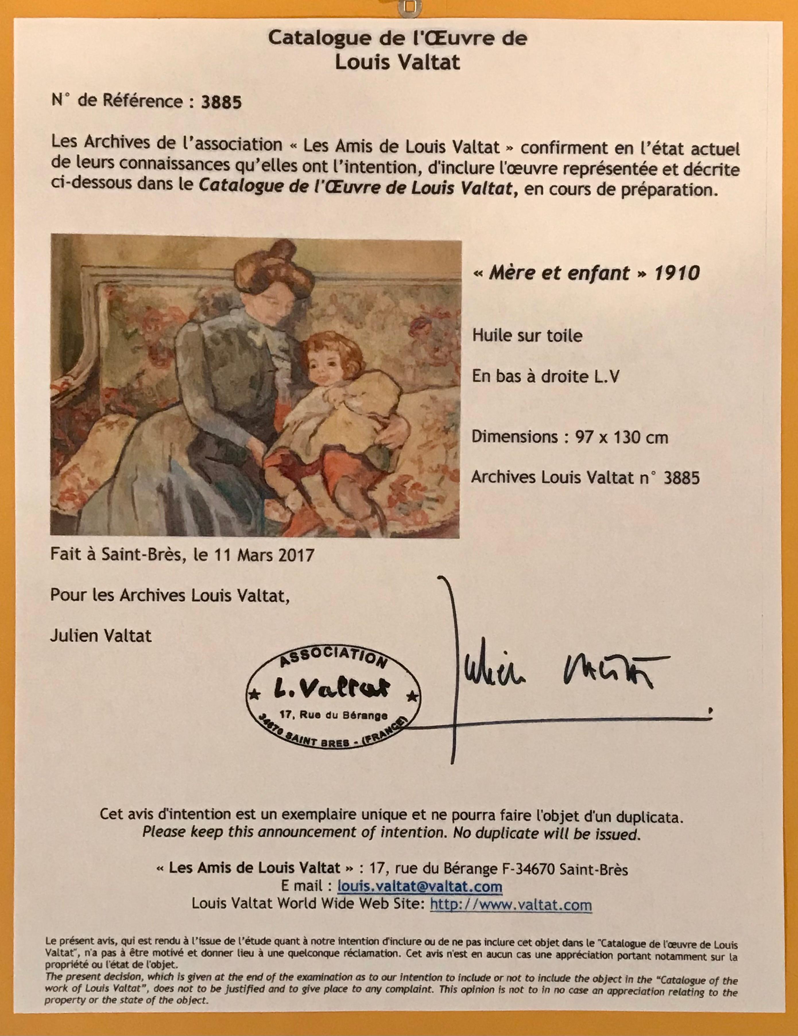 Louis Valtat Mere Et Enfant Monumental Oil Painting For Sale 7
