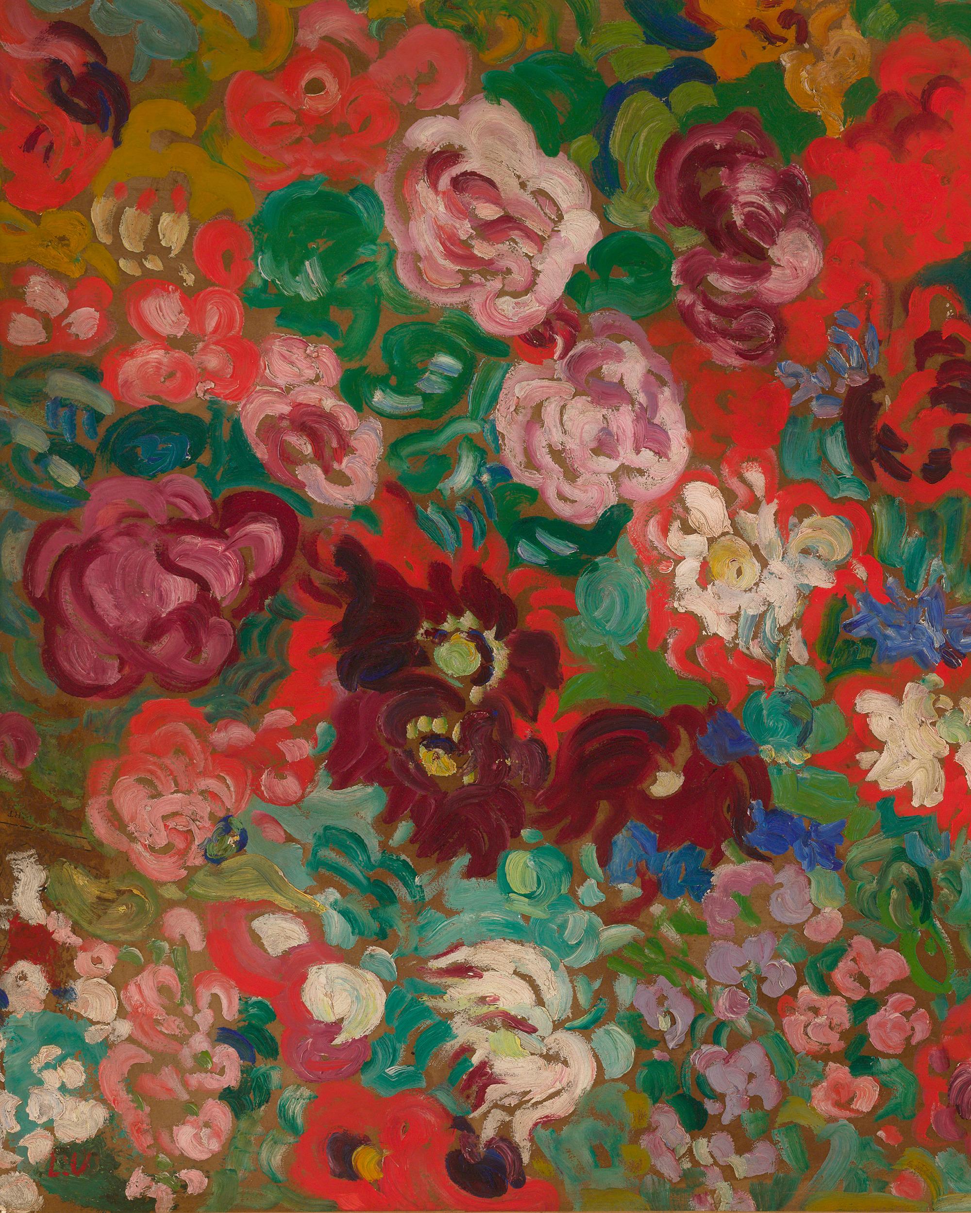 Panneau de fleurs - Post-Impressionist Painting by Louis Valtat