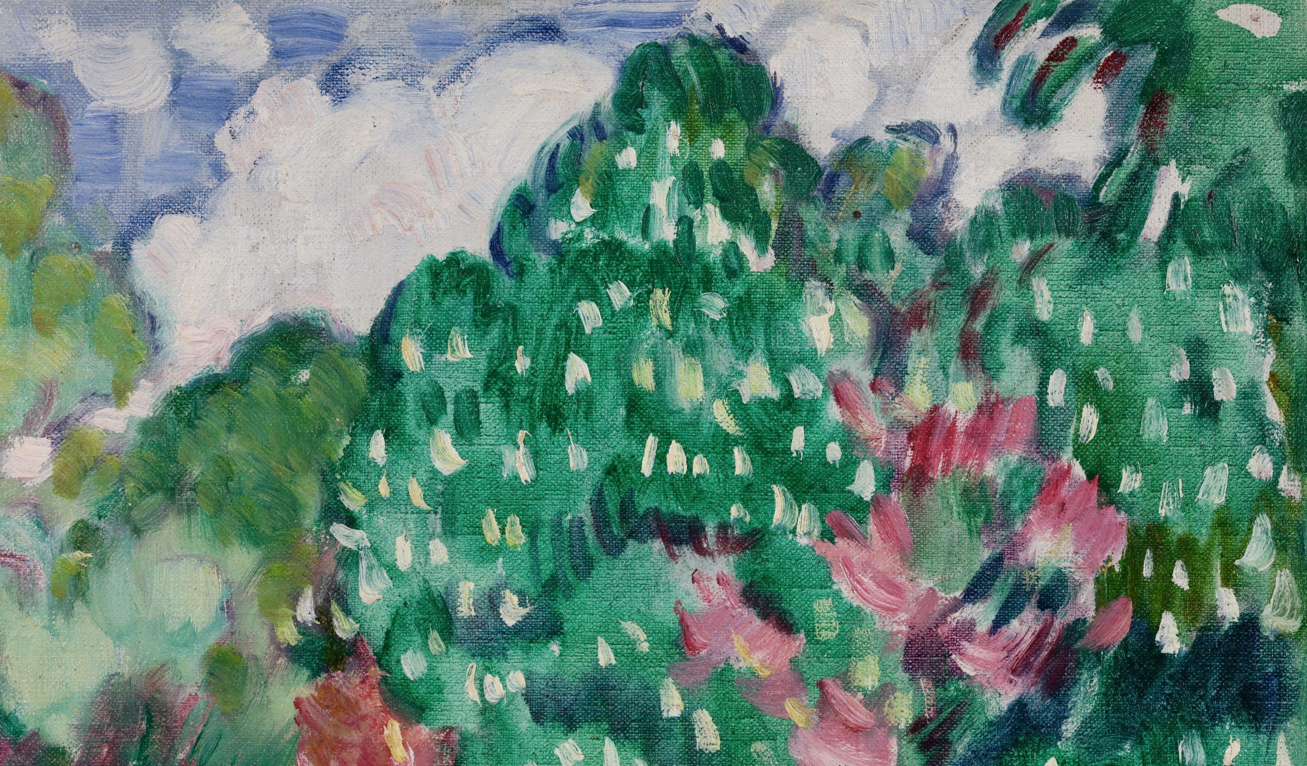 Parc Bagatelle - Fauvist Landscape Oil Painting by Louis Valtat For Sale 1