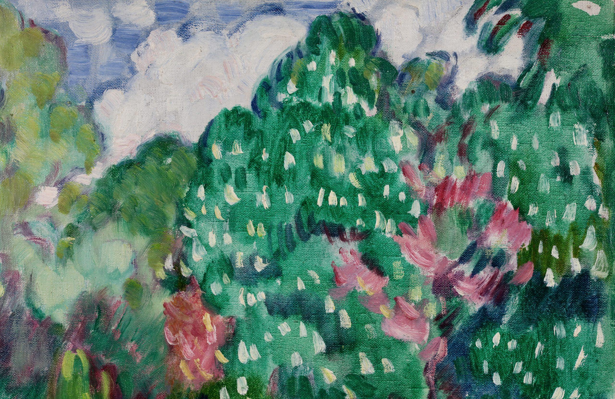 Parc Bagatelle - Fauvist Landscape Oil Painting by Louis Valtat For Sale 2