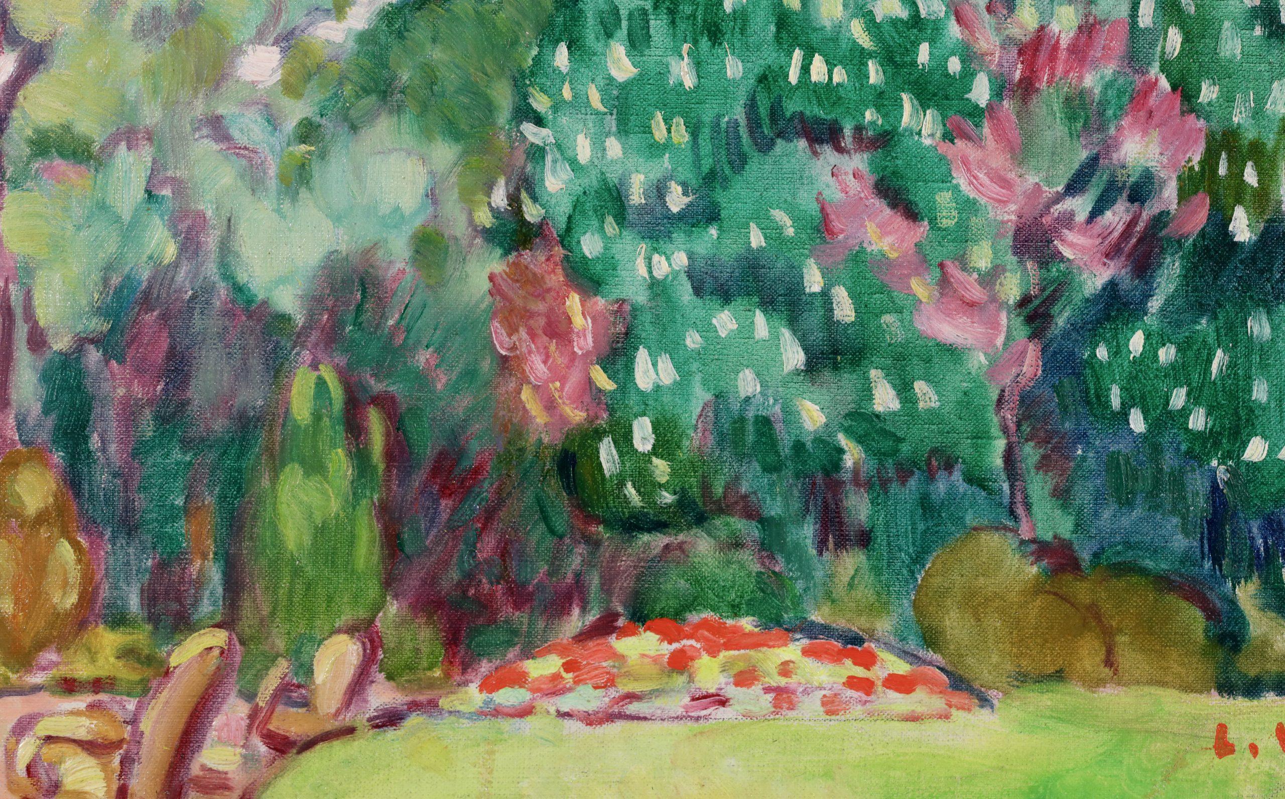Parc Bagatelle - Fauvist Landscape Oil Painting by Louis Valtat For Sale 4
