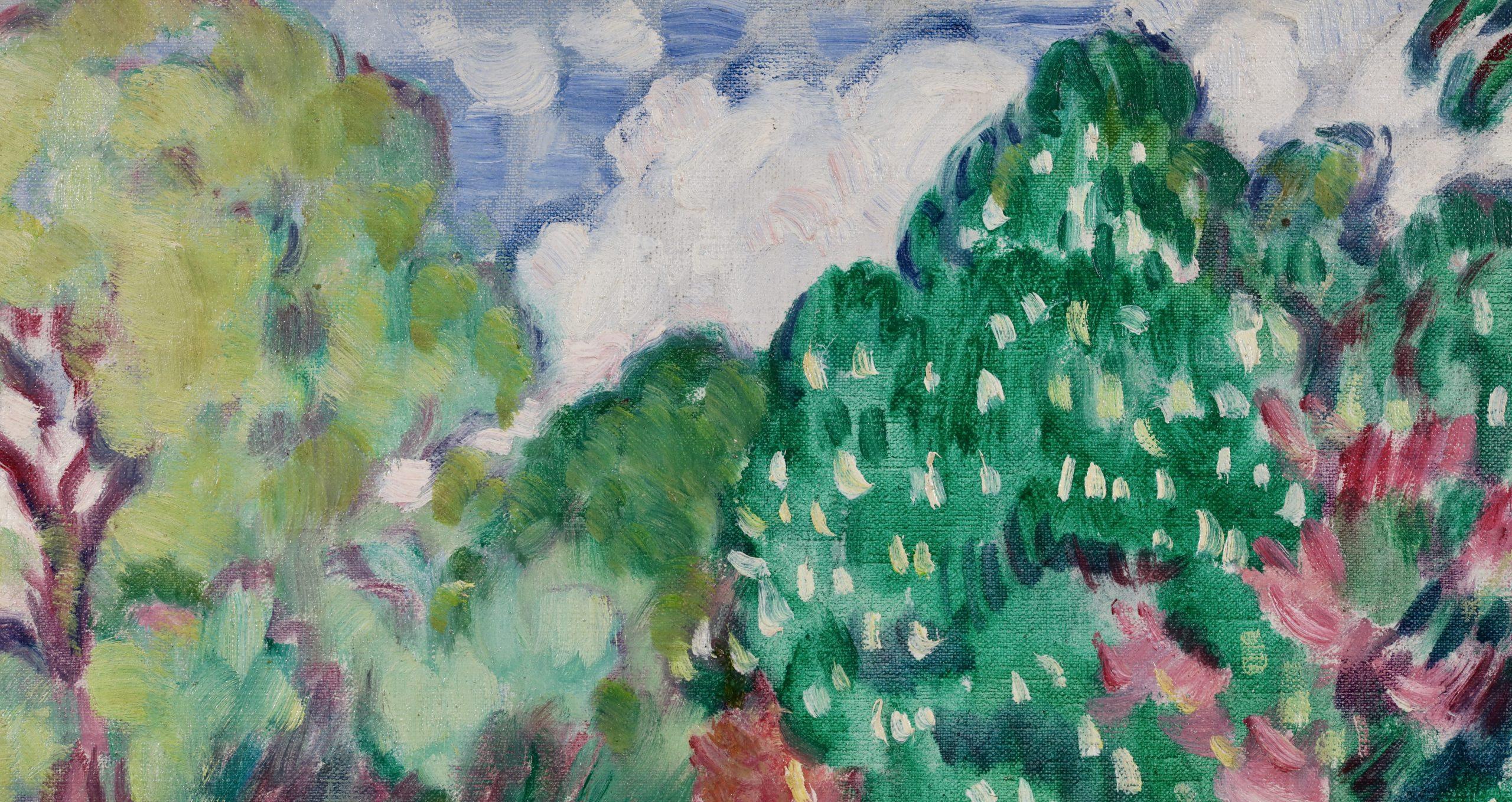 Parc Bagatelle - Fauvist Landscape Oil Painting by Louis Valtat For Sale 7