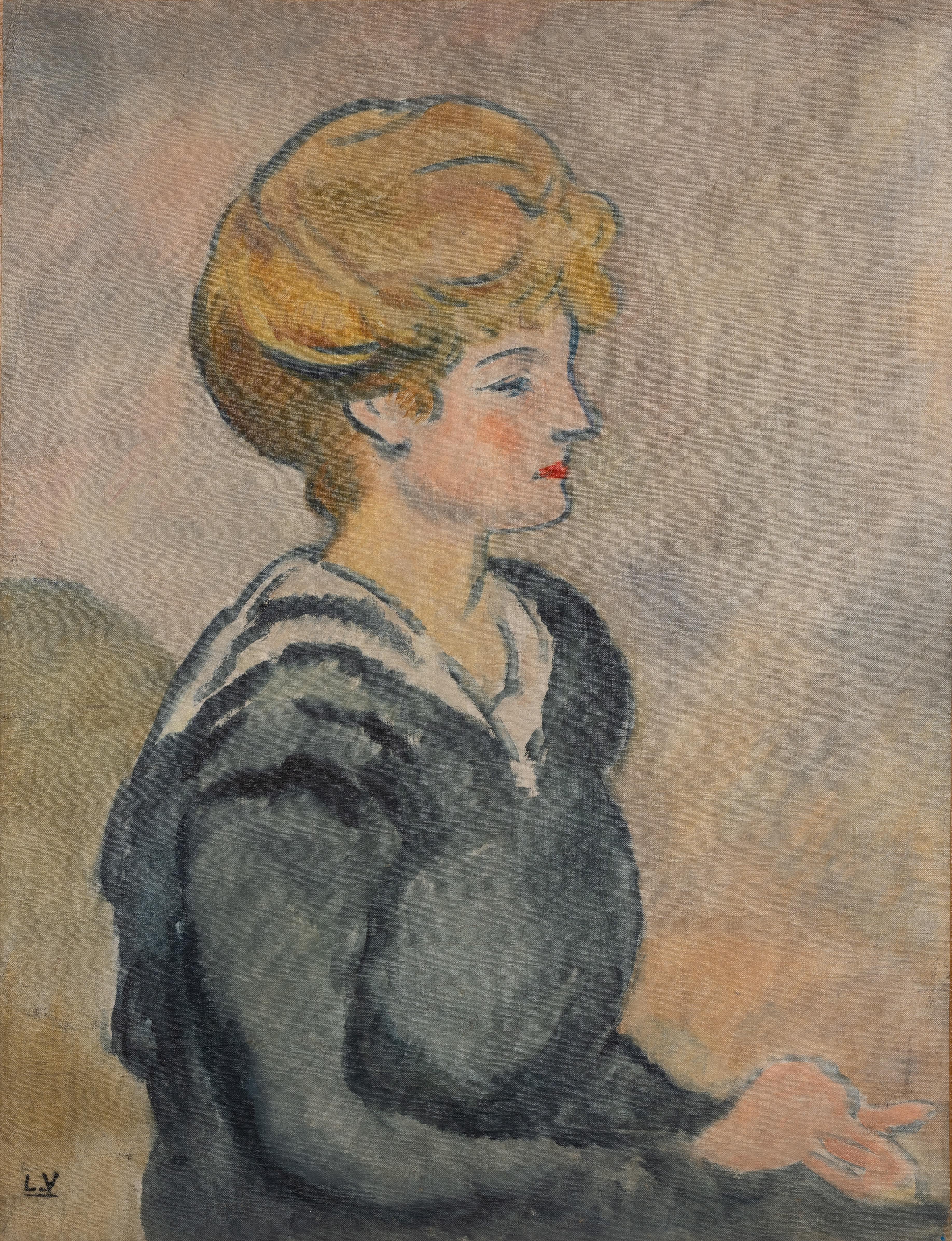 Portrait de Madame Susanne, l'épouse de l'artiste - Painting de Louis Valtat