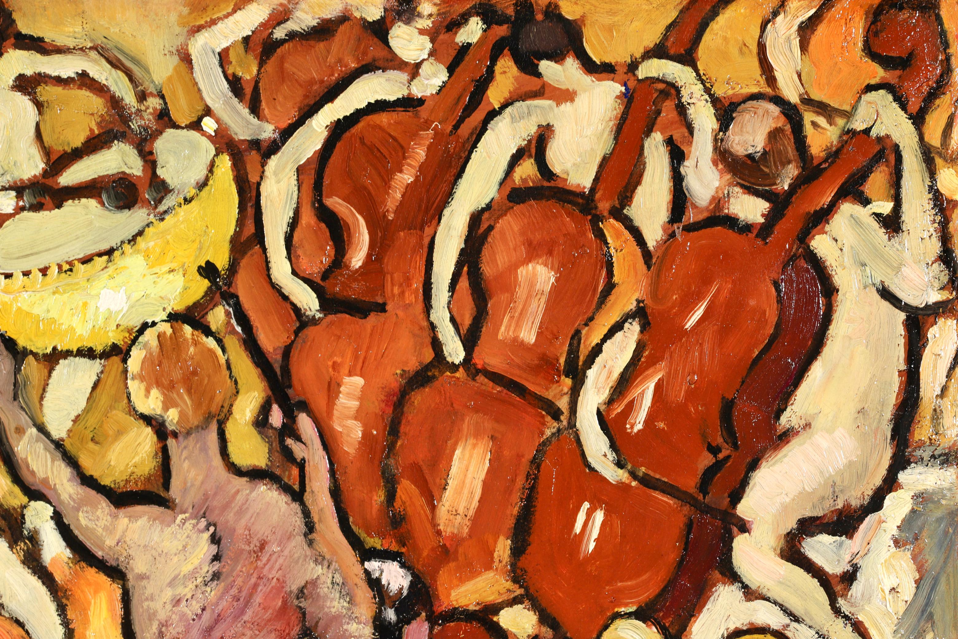 The Orchestra - Fauvist Figurative Nude Oil Painting by Louis Valtat For Sale 1