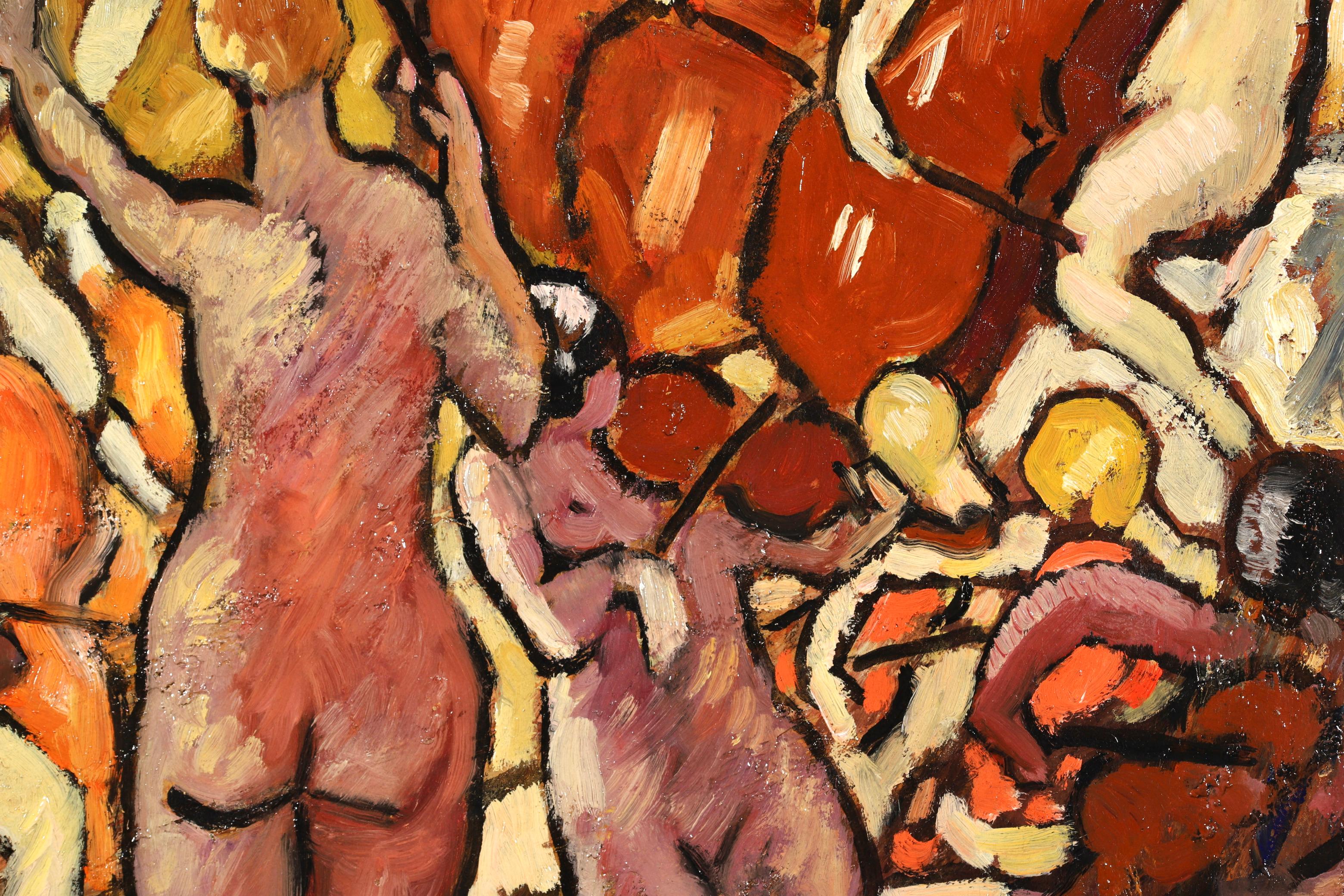 The Orchestra - Fauvist Figurative Nude Oil Painting by Louis Valtat For Sale 2