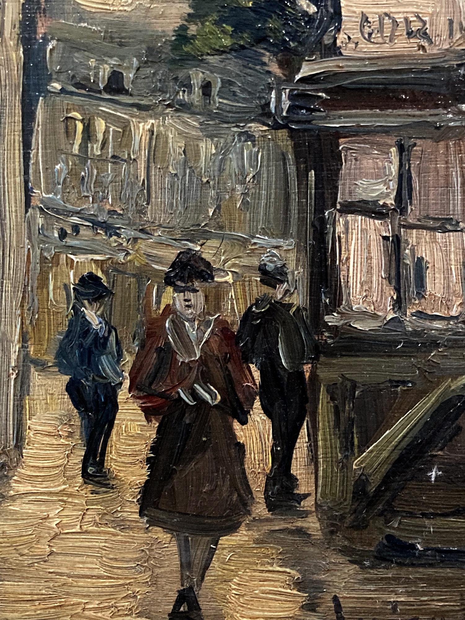 „Arc de Triomphe“ Pariser Nocturne-Szene, Ölgemälde des 20. Jahrhunderts  (Impressionismus), Painting, von Louis Van Der Pol
