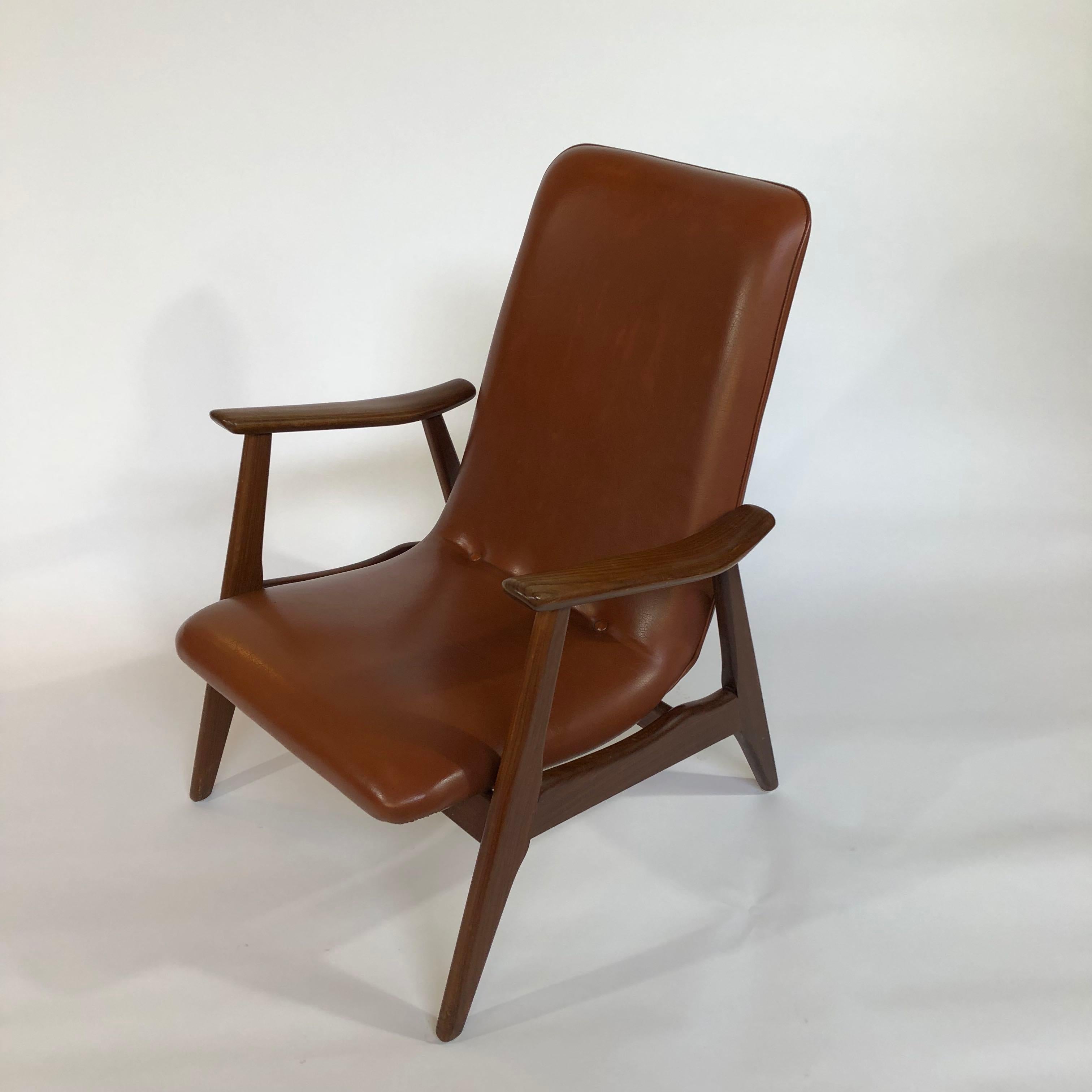 Louis Van Teeffelen 1960s Armchair, Mcm, Webe For Sale 1