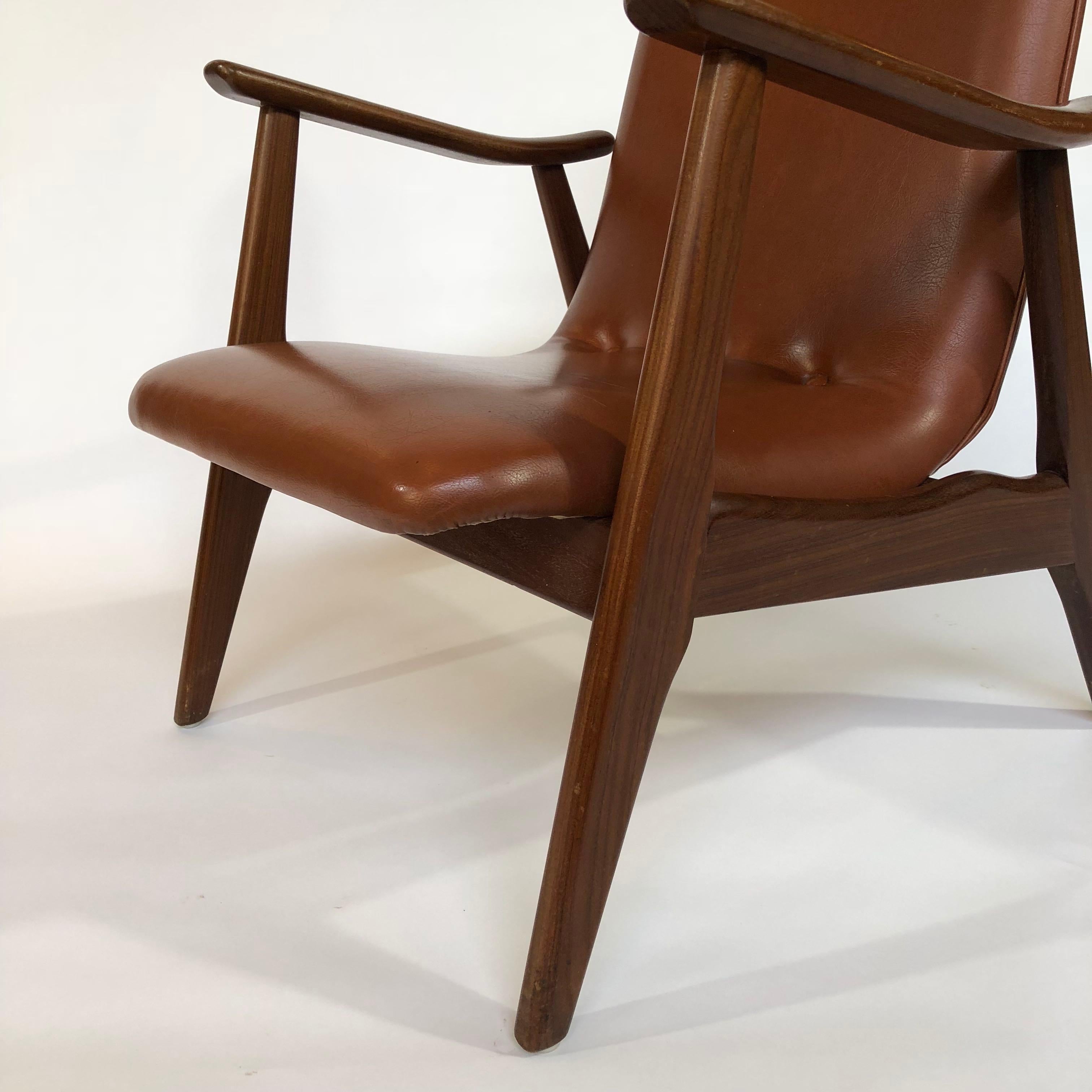 Mid-20th Century Louis Van Teeffelen 1960s Armchair, Mcm, Webe For Sale