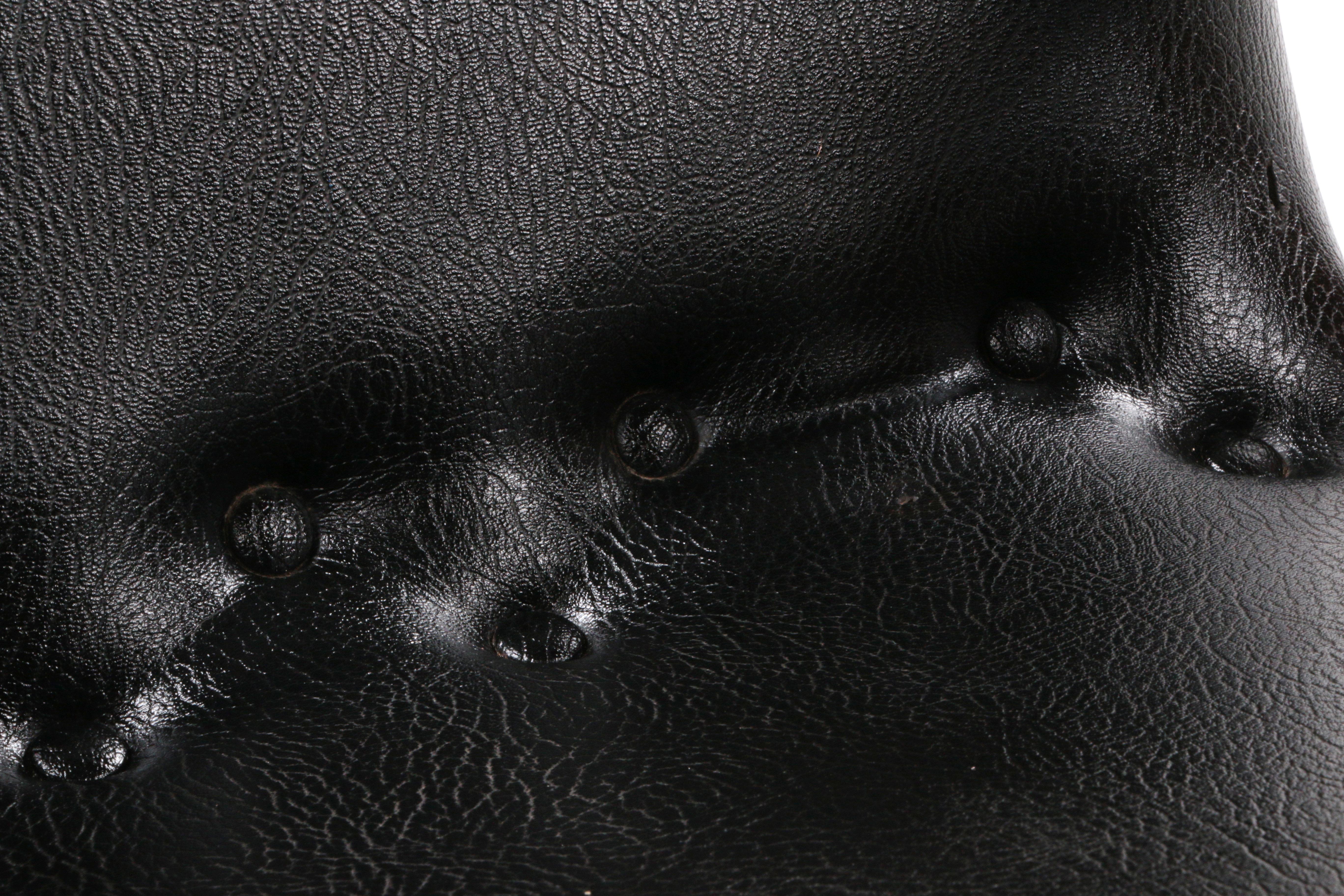 20th Century Louis Van Teeffelen Armchair Black Skai Leather for Wébé