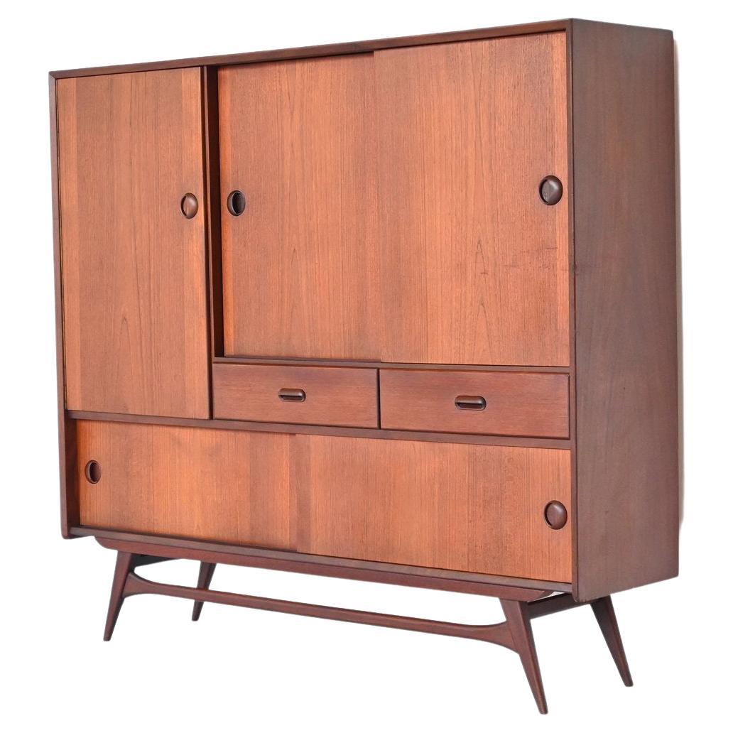 Teak Modular Wall Unit by Louis Van Teeffelen for WéBé, 1950s, Dutch MidCentury at 1stDibs