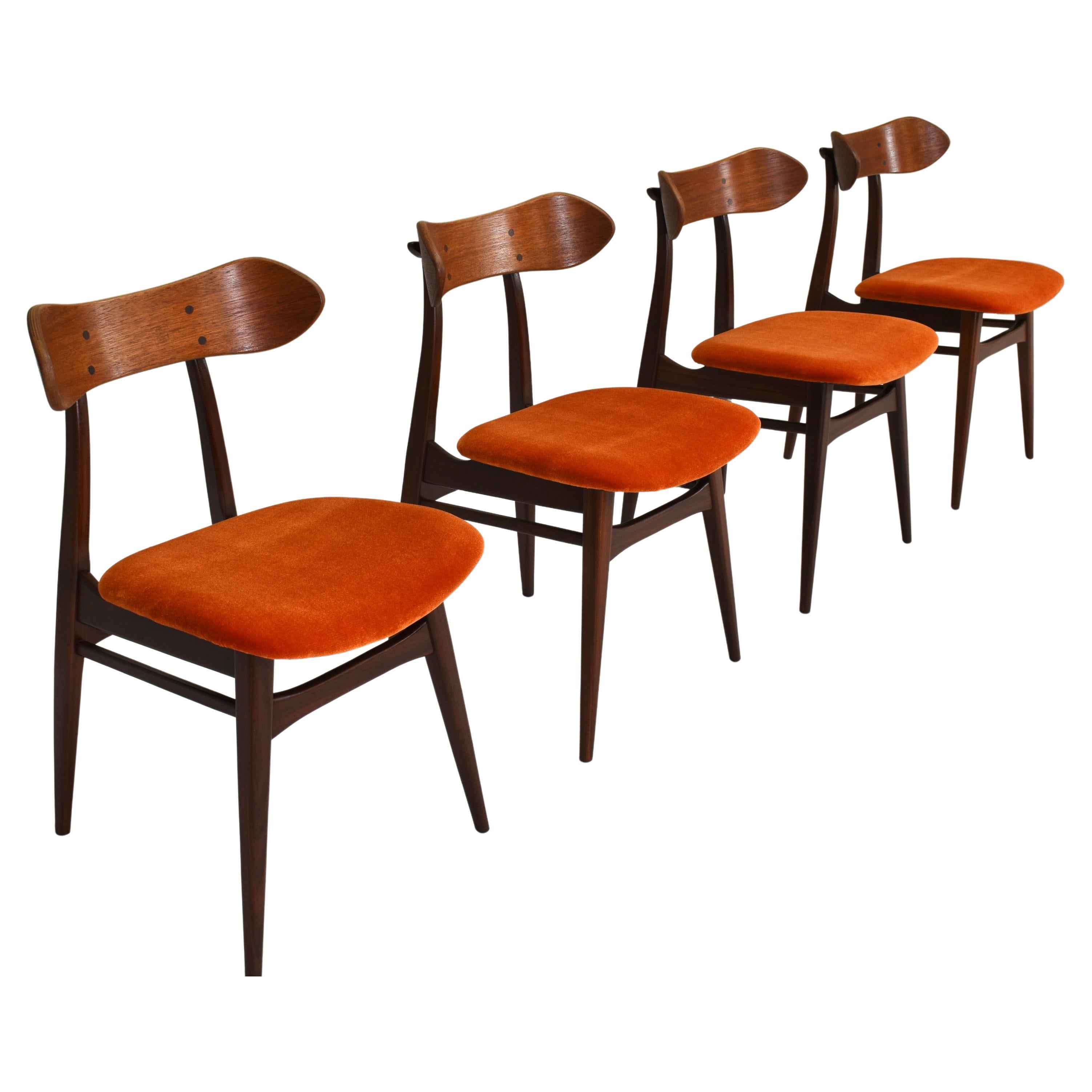 Louis van Teeffelen dining chairs *New Upholstery*, Netherlands – circa 1950