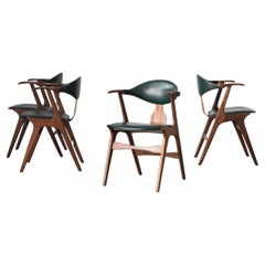 Louis Van Teeffelen pour Awa Ensemble de 4 chaises de salle à manger, design hollandais, années 1950