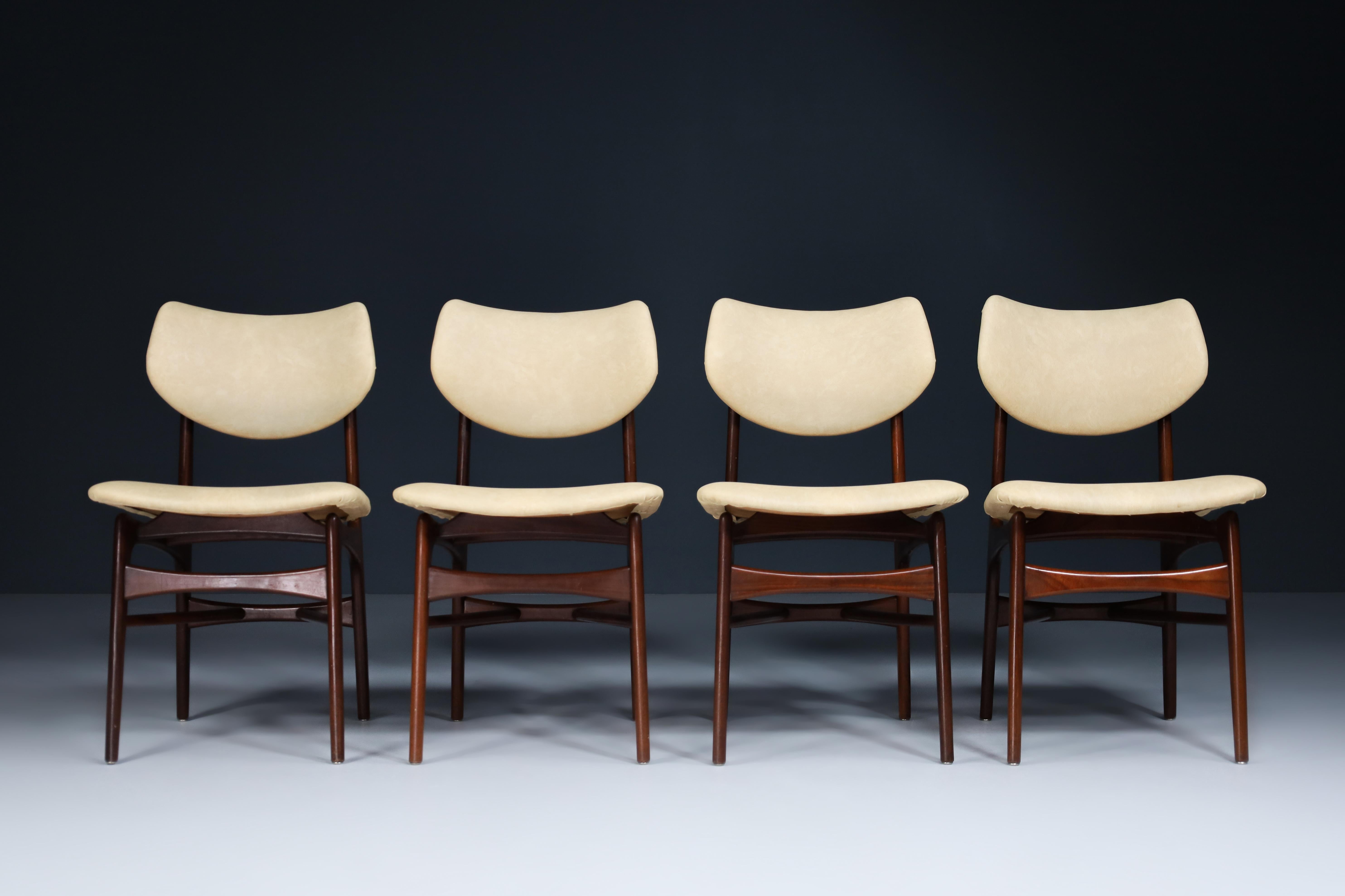 Mid-Century Modern Louis Van Teeffelen for Wébé Dining Chairs, the Netherlands 1960s For Sale