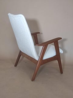 Louis Van Teeffelen Longue-Sessel mit hoher Rückenlehne, 1960er Jahre