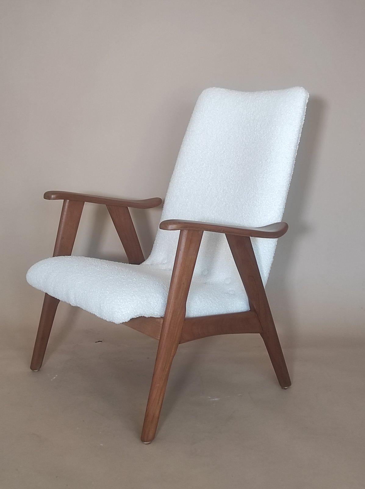Louis Van Teeffelen High Back Longue Armchair 1960s For Sale 2