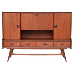 Louis van Teeffelen highboard in teak Webe The Netherlands 1960